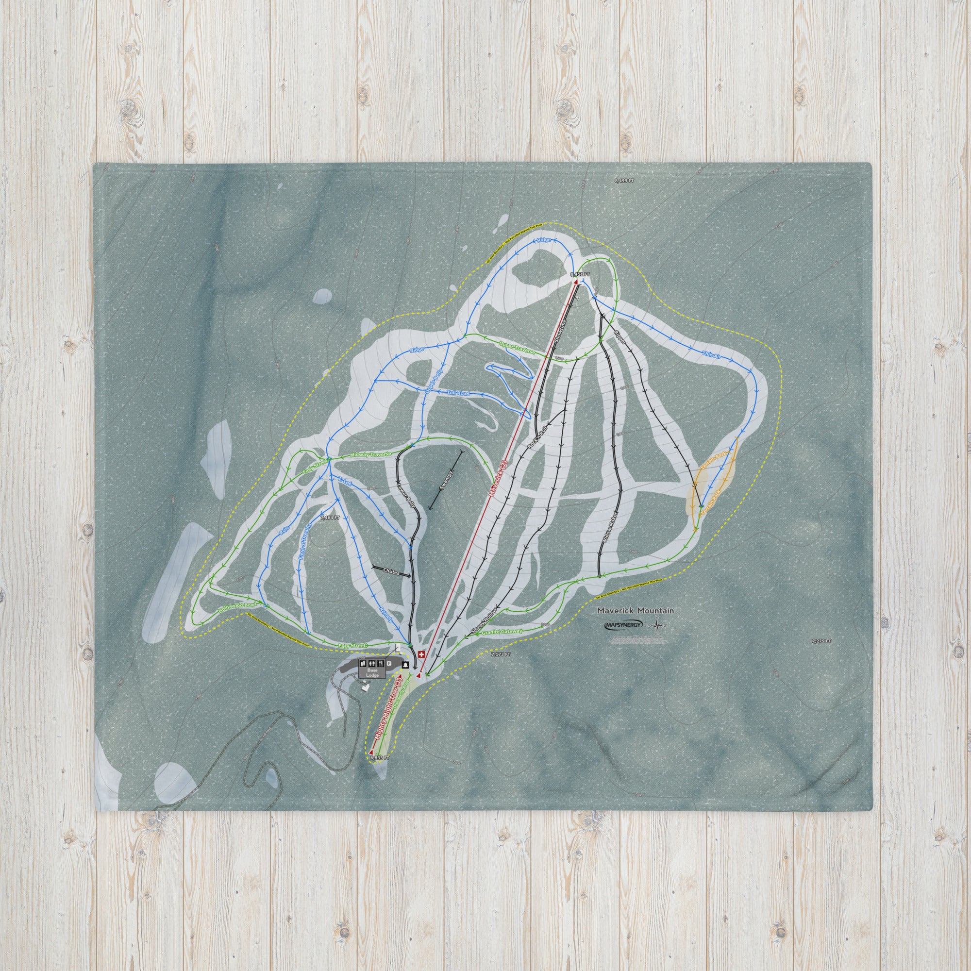 MAVERICK, MONTANA SKI RESORT MAP BLANKET