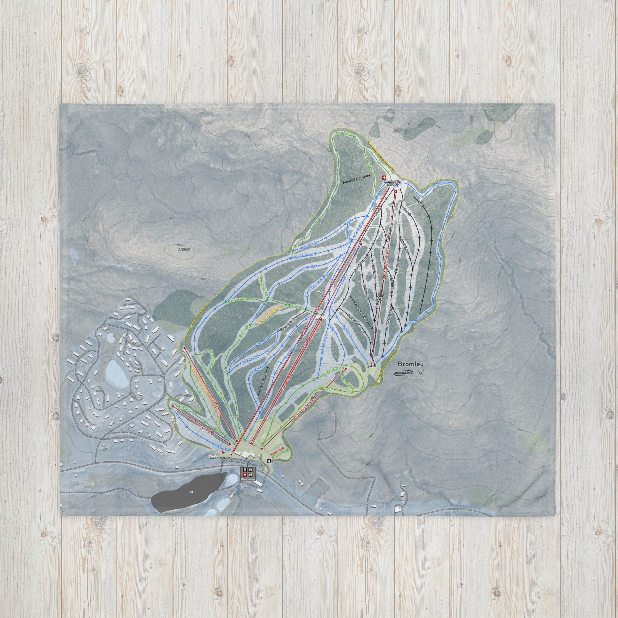 Bromley, Vermont Ski Resort Map Blanket