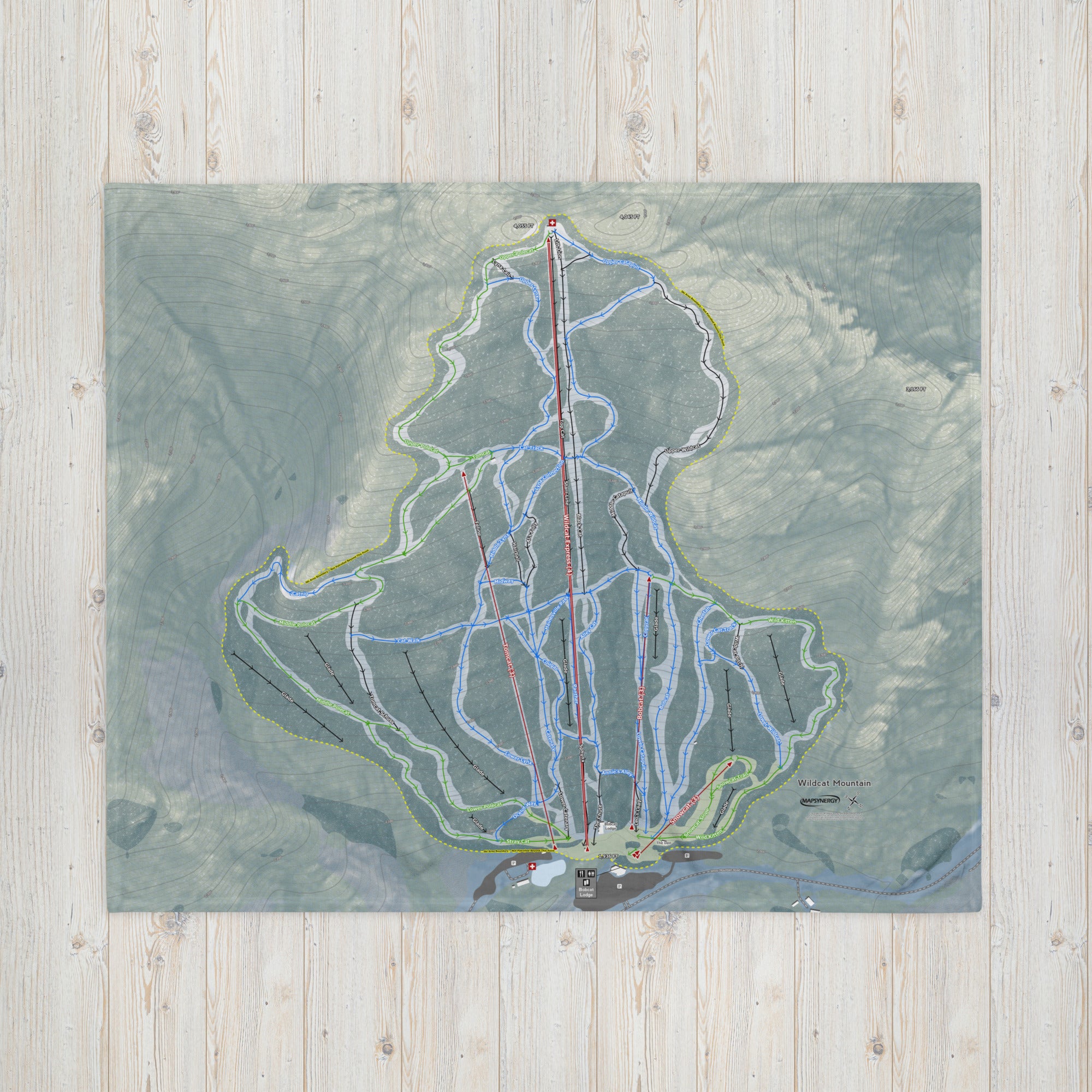 Wildcat Mountain, New Hampshire Ski Resort Map Blanket