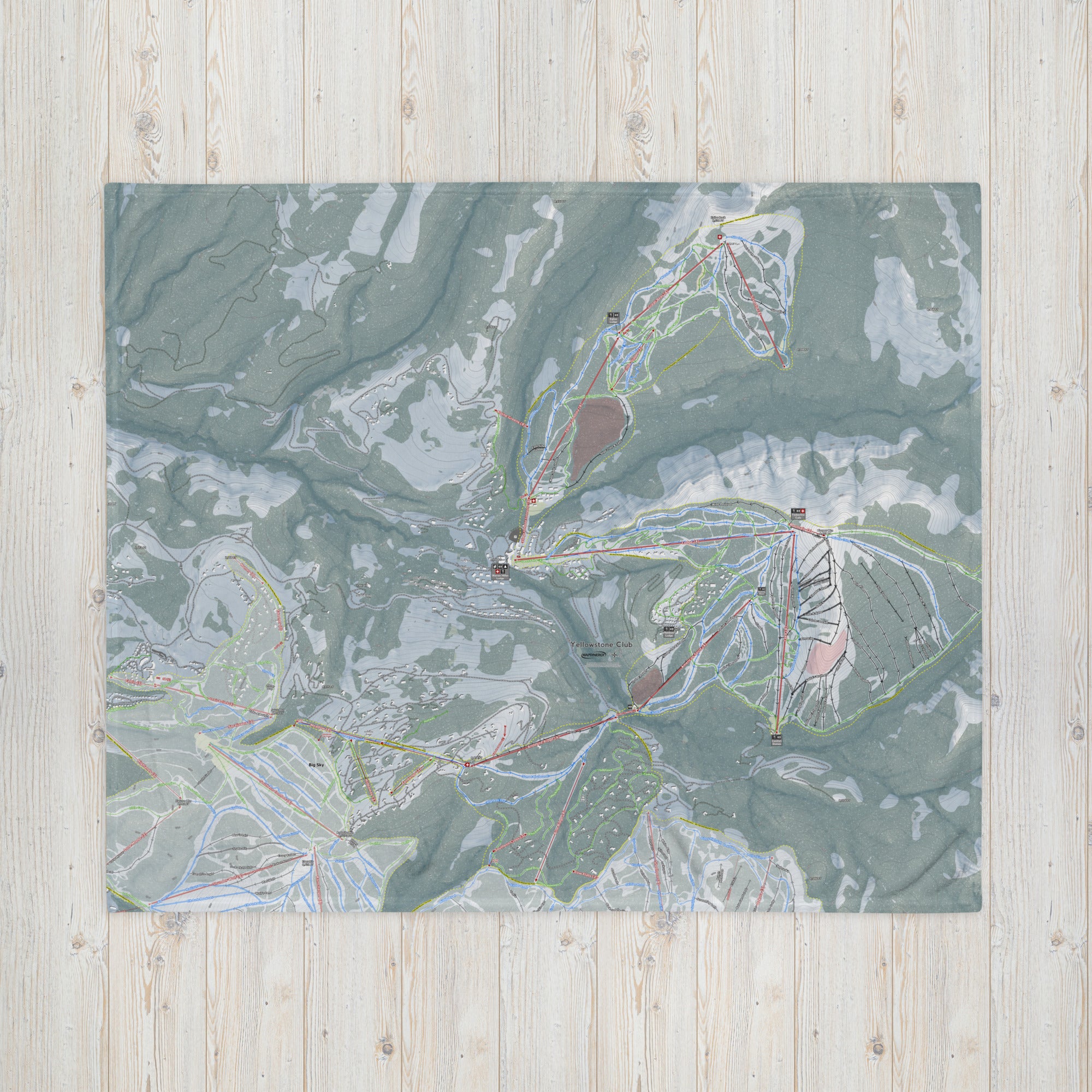 Yellowstone Club, Montana Ski Resort Map Blanket