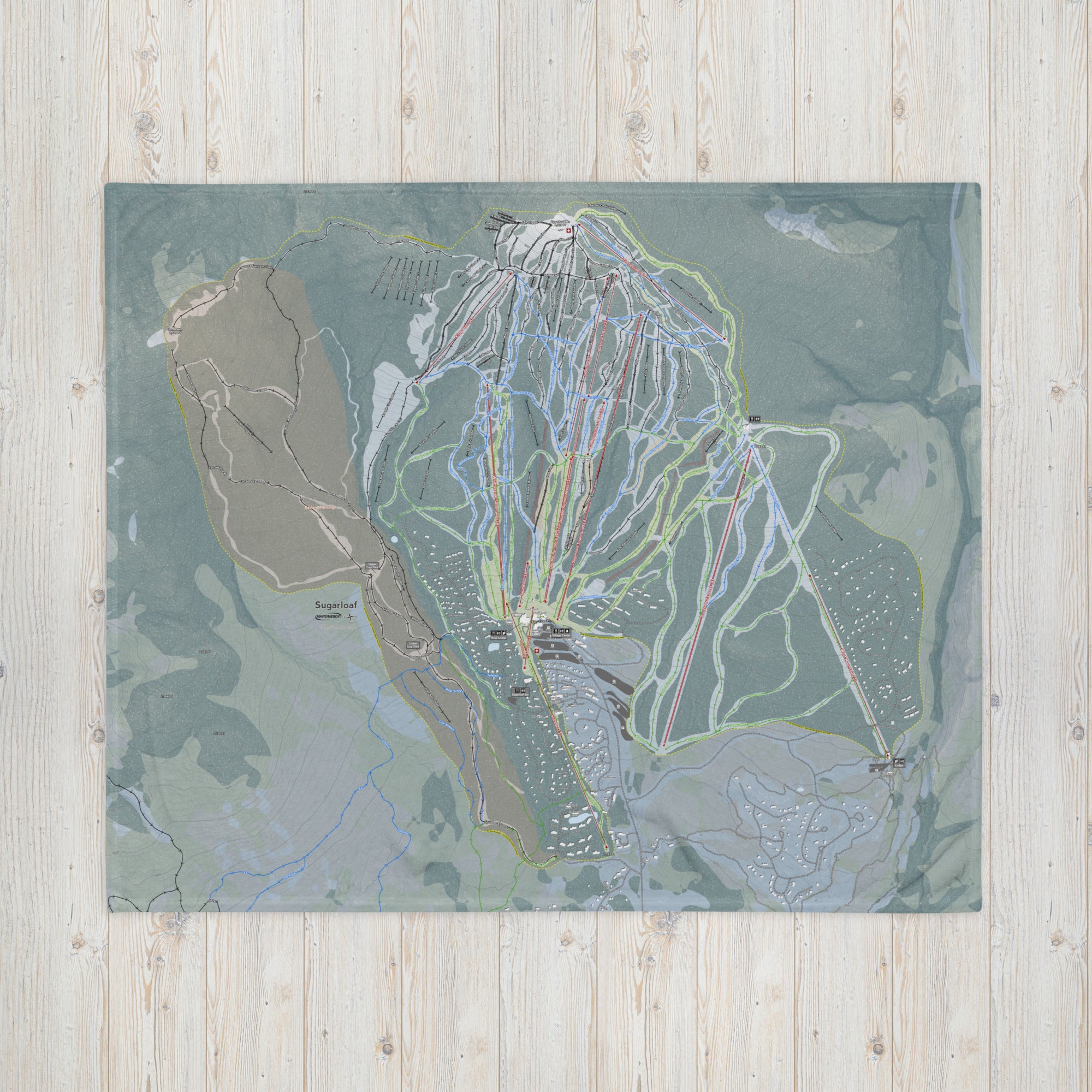 Sugarloaf, Maine Ski Resort Map Blanket