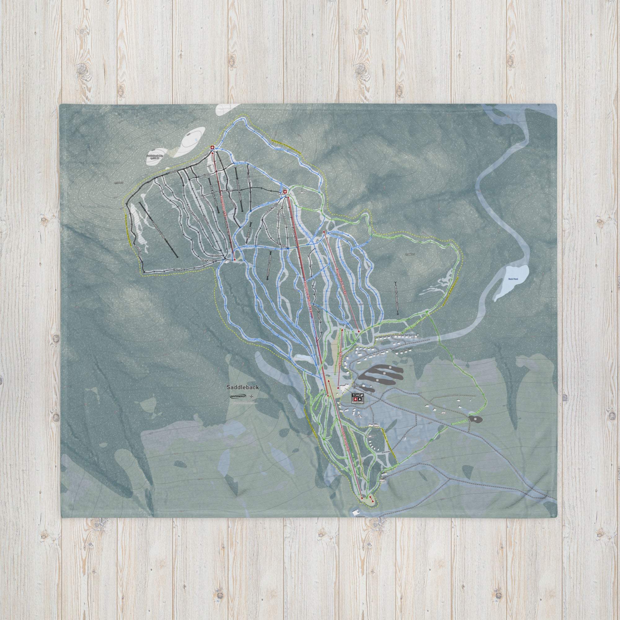 Saddleback, Maine Ski Resort Map Blanket