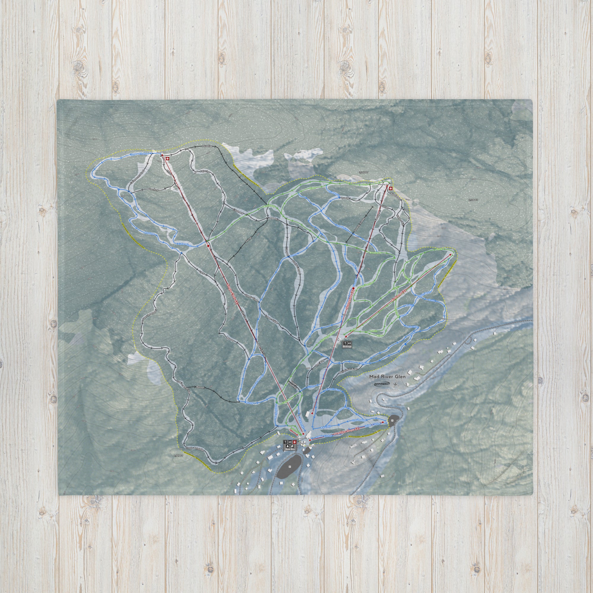 Mad River Glen, Vermont Ski Resort Map Blanket