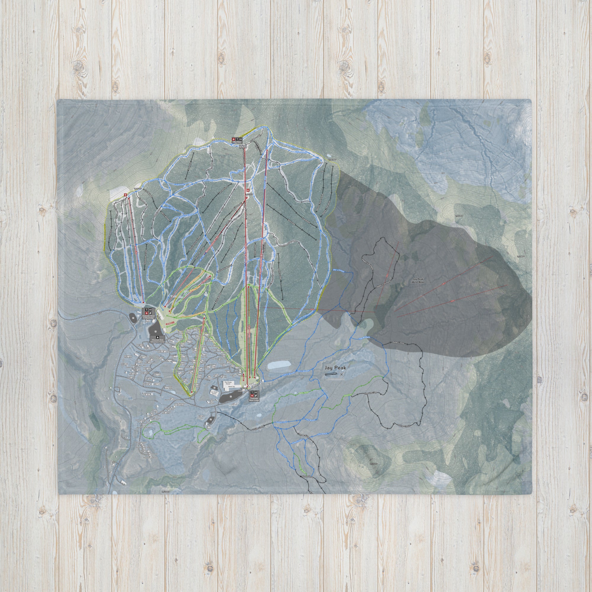 Jay Peak, Vermont Ski Resort Map Blanket