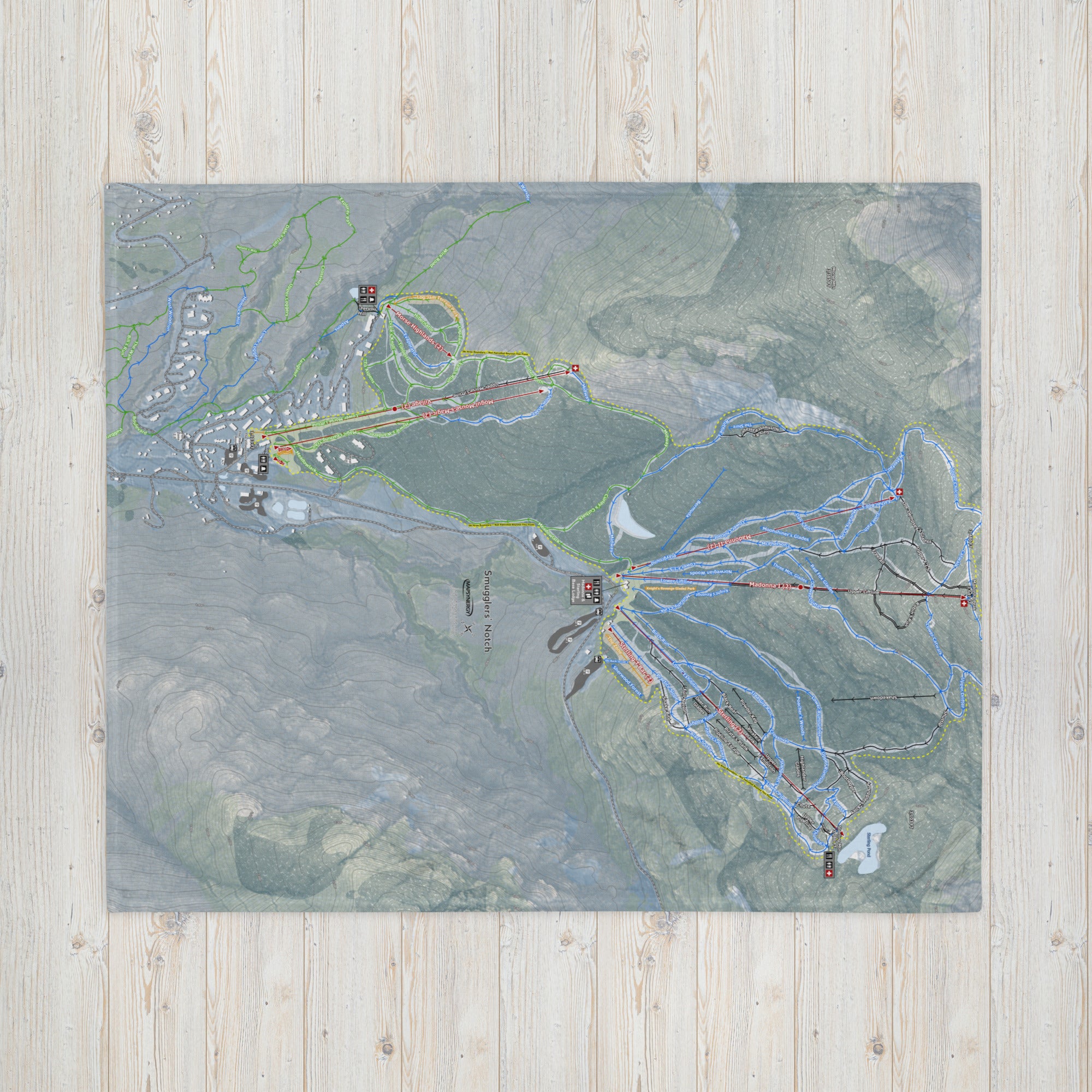 Smuggler's Notch, Vermont Ski Resort Map Blanket