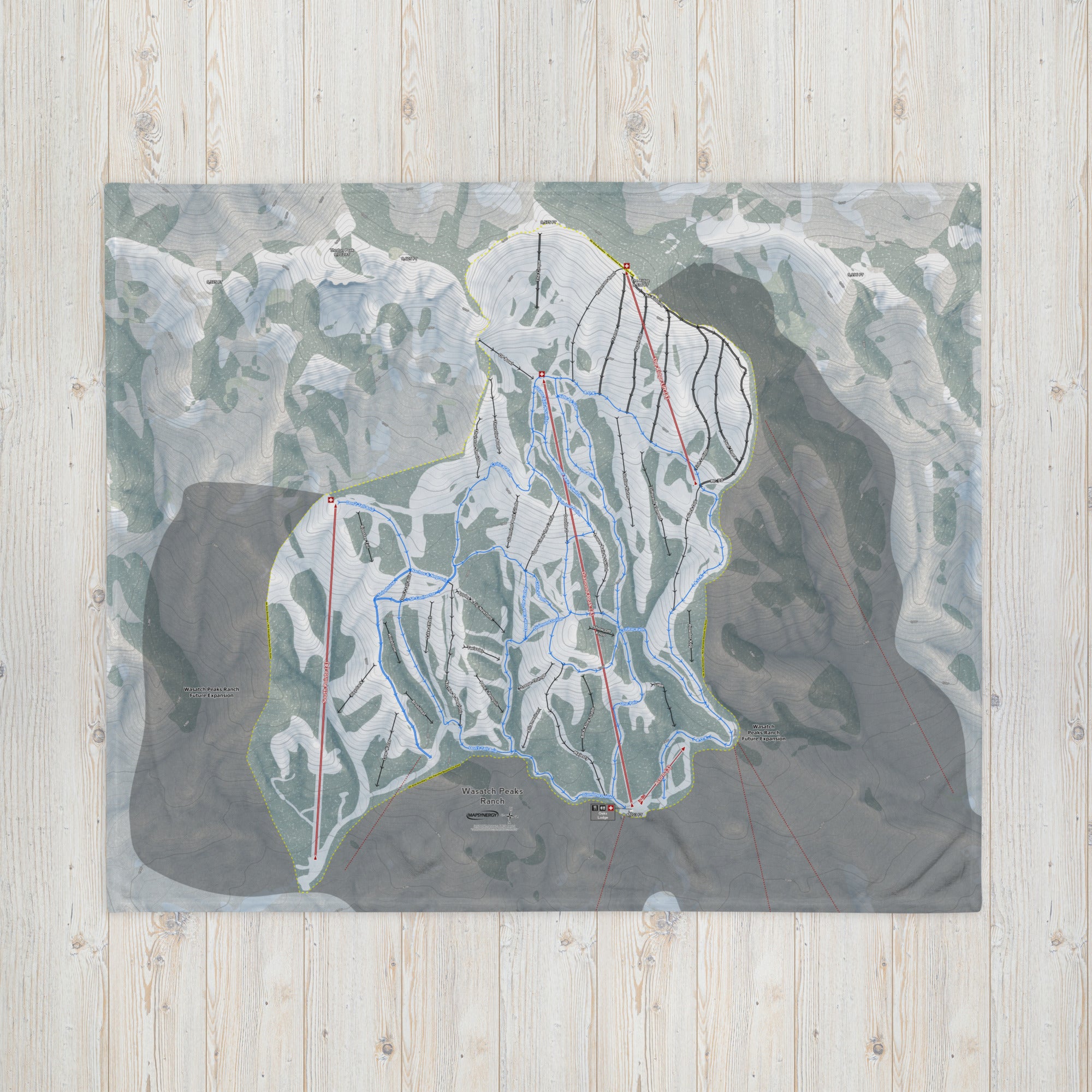 Wasatch Peaks Ranch, Utah Ski Resort Map blanket