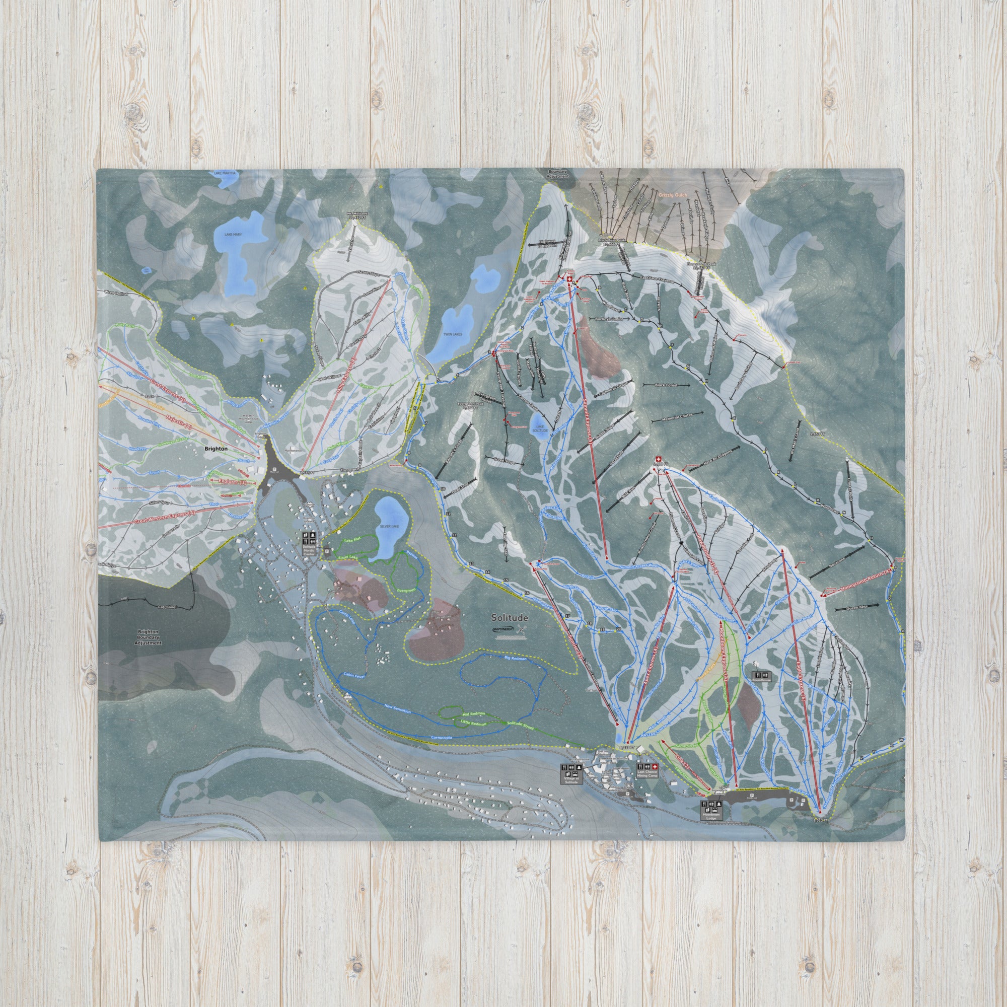 Solitude, Utah Ski Resort Map blanket