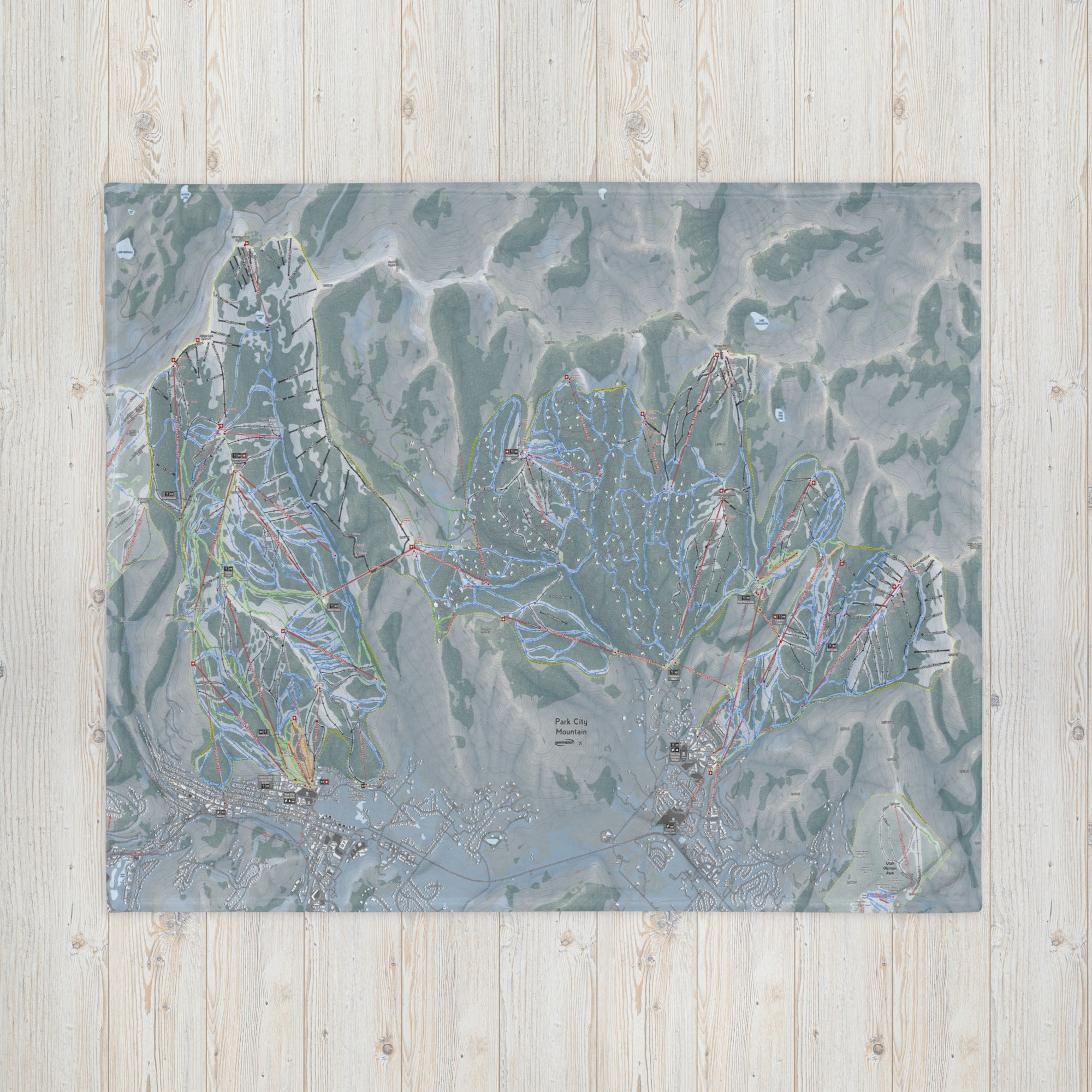 Park City, Utah Ski Resort Map Blanket