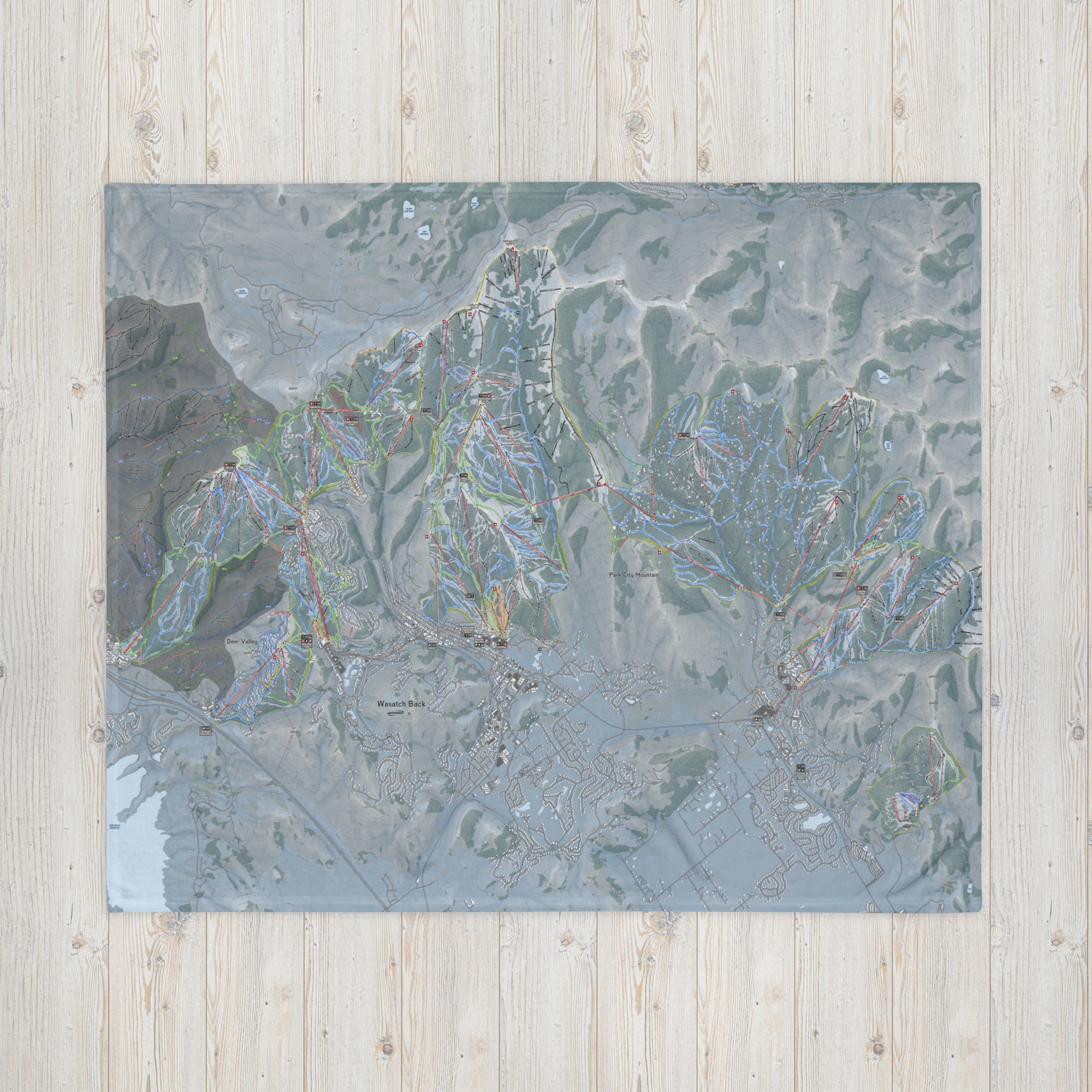 Wasatch Back, Utah Ski Resort Map Blanket