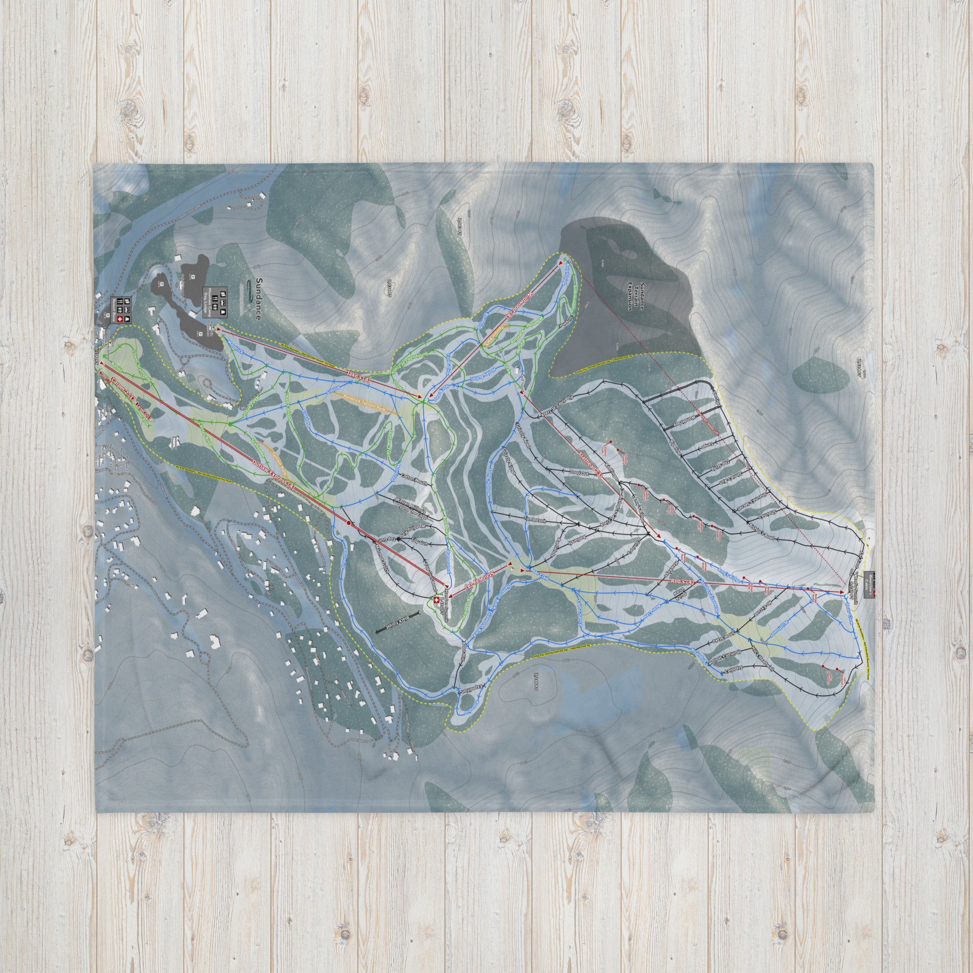 Sundance, Utah Ski Resort Map Blanket