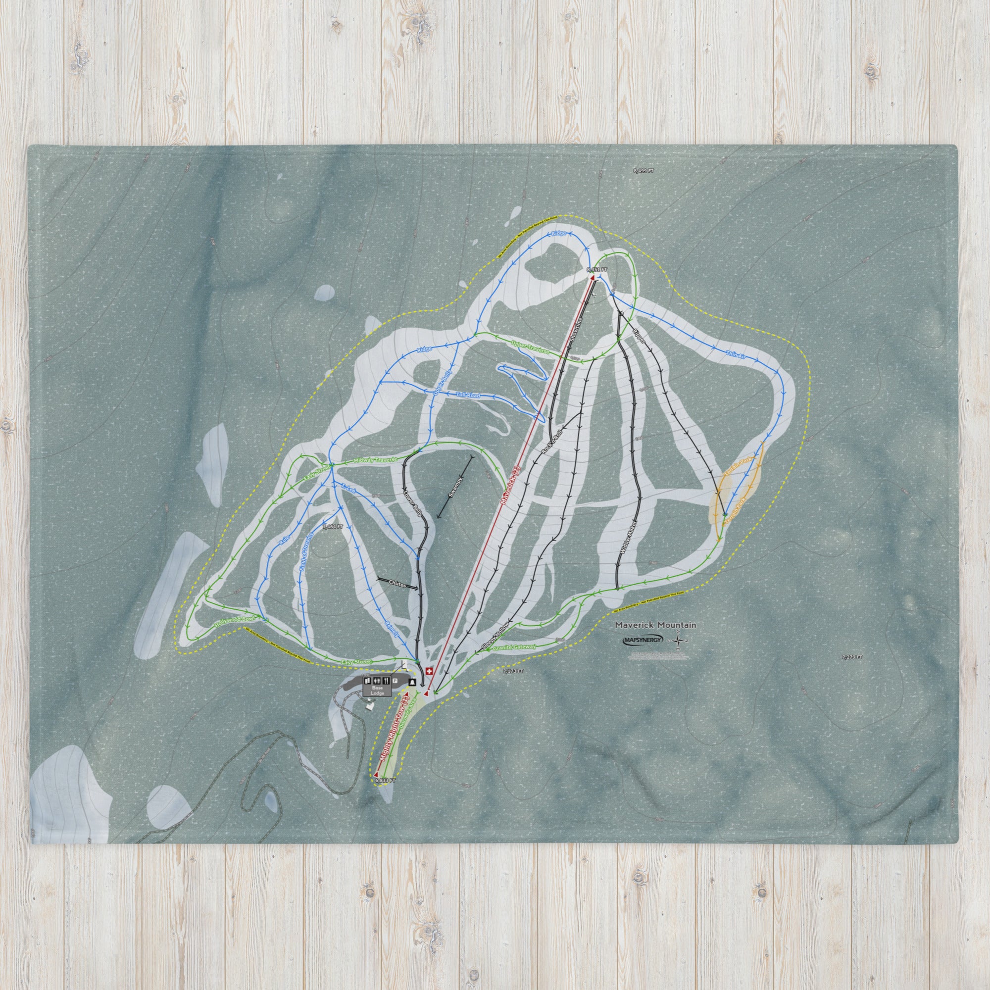 MAVERICK, MONTANA SKI RESORT MAP BLANKET