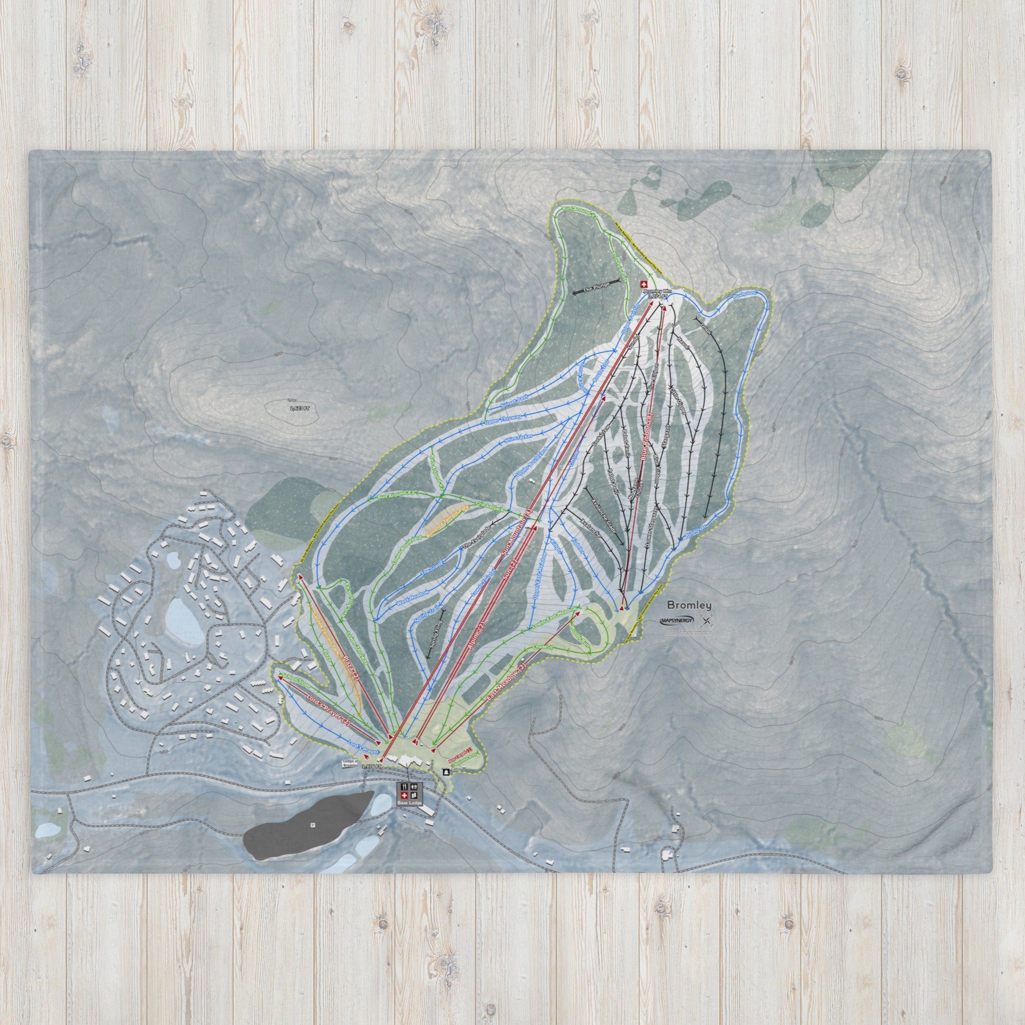 Bromley, Vermont Ski Resort Map Blanket