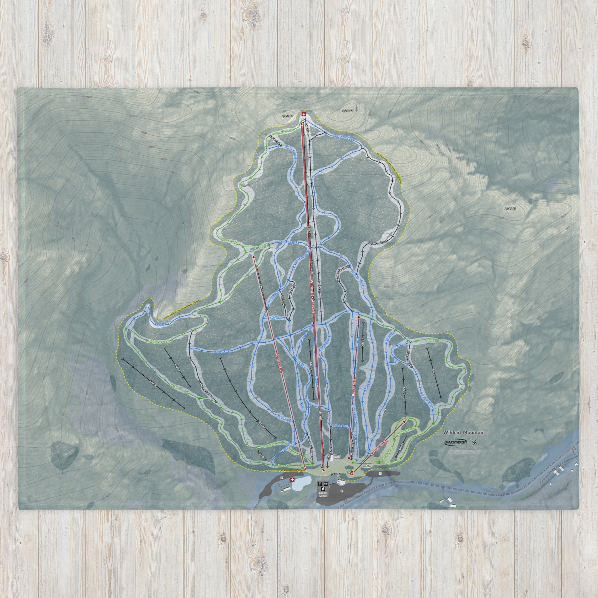 Wildcat Mountain, New Hampshire Ski Resort Map Blanket