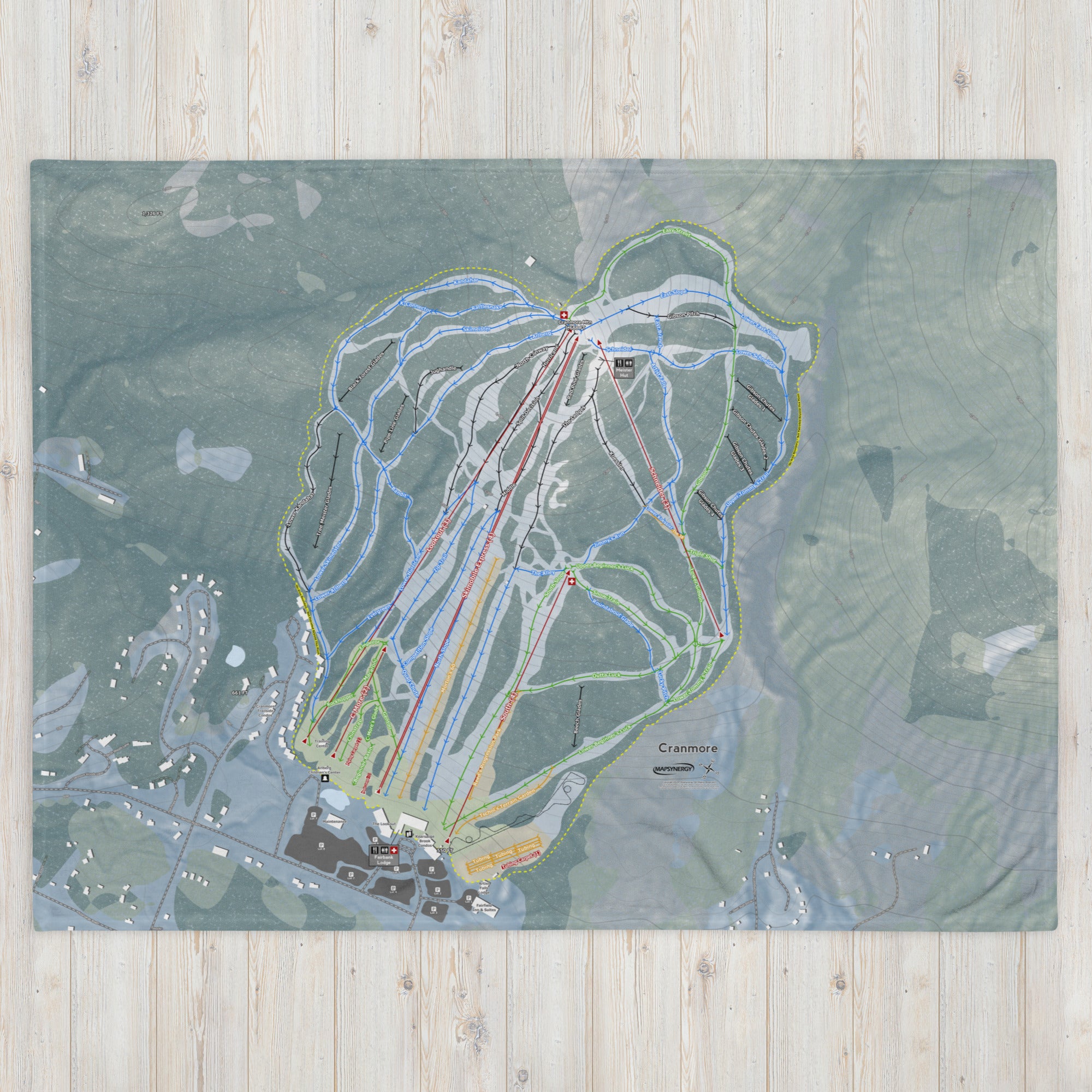 Cranmore Mountain, New Hampshire Ski Resort Map Blanket