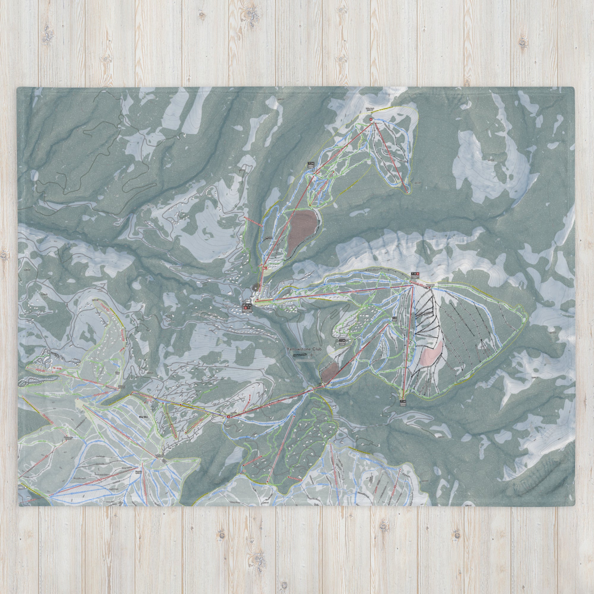 Yellowstone Club, Montana Ski Resort Map Blanket