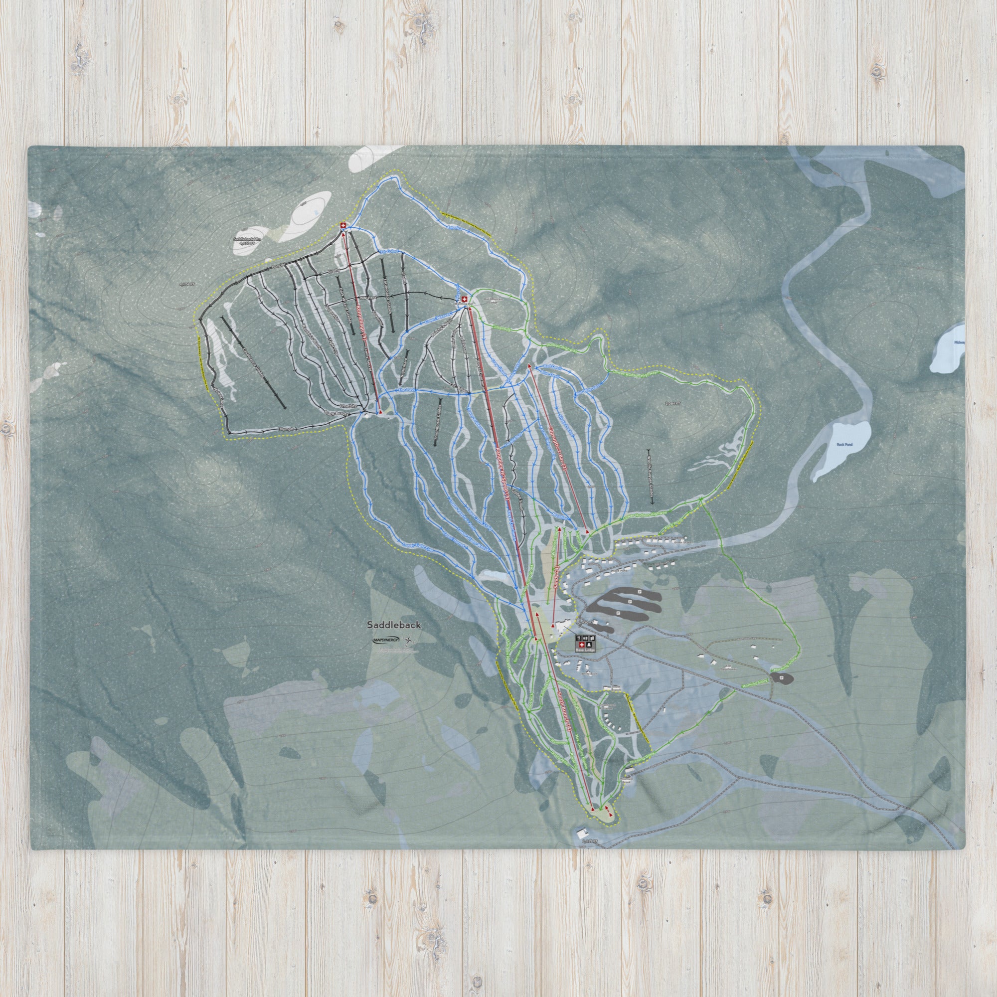 Saddleback, Maine Ski Resort Map Blanket