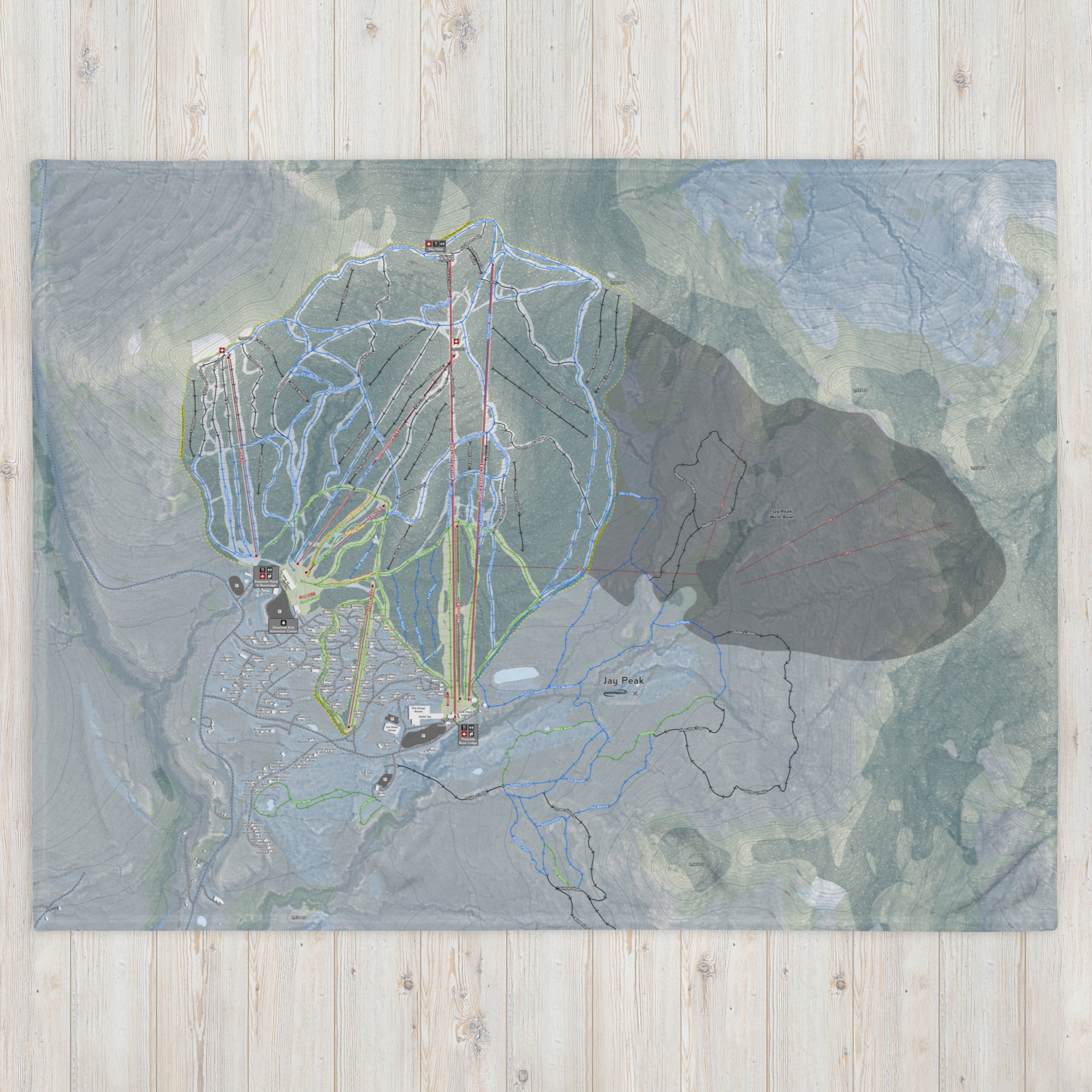 Jay Peak, Vermont Ski Resort Map Blanket