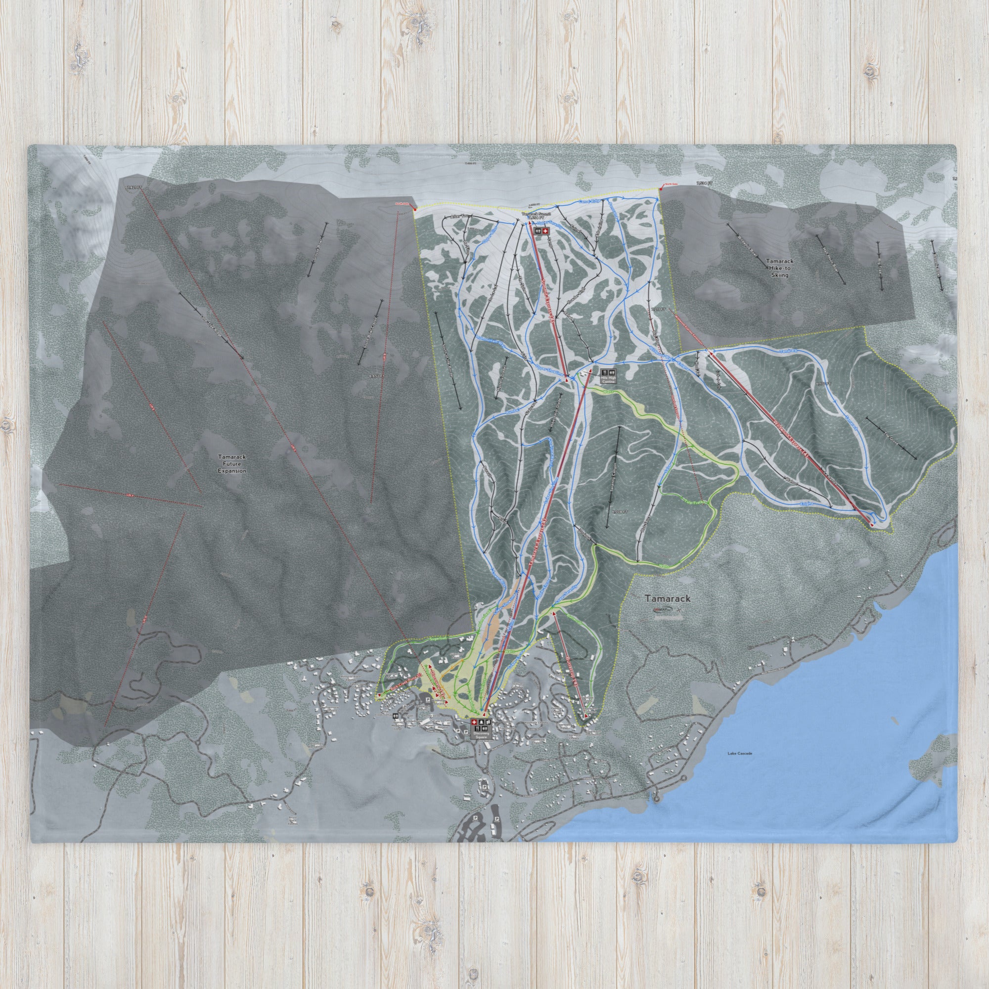 TAMARACK, IDAHO SKI RESORT MAP BLANKET