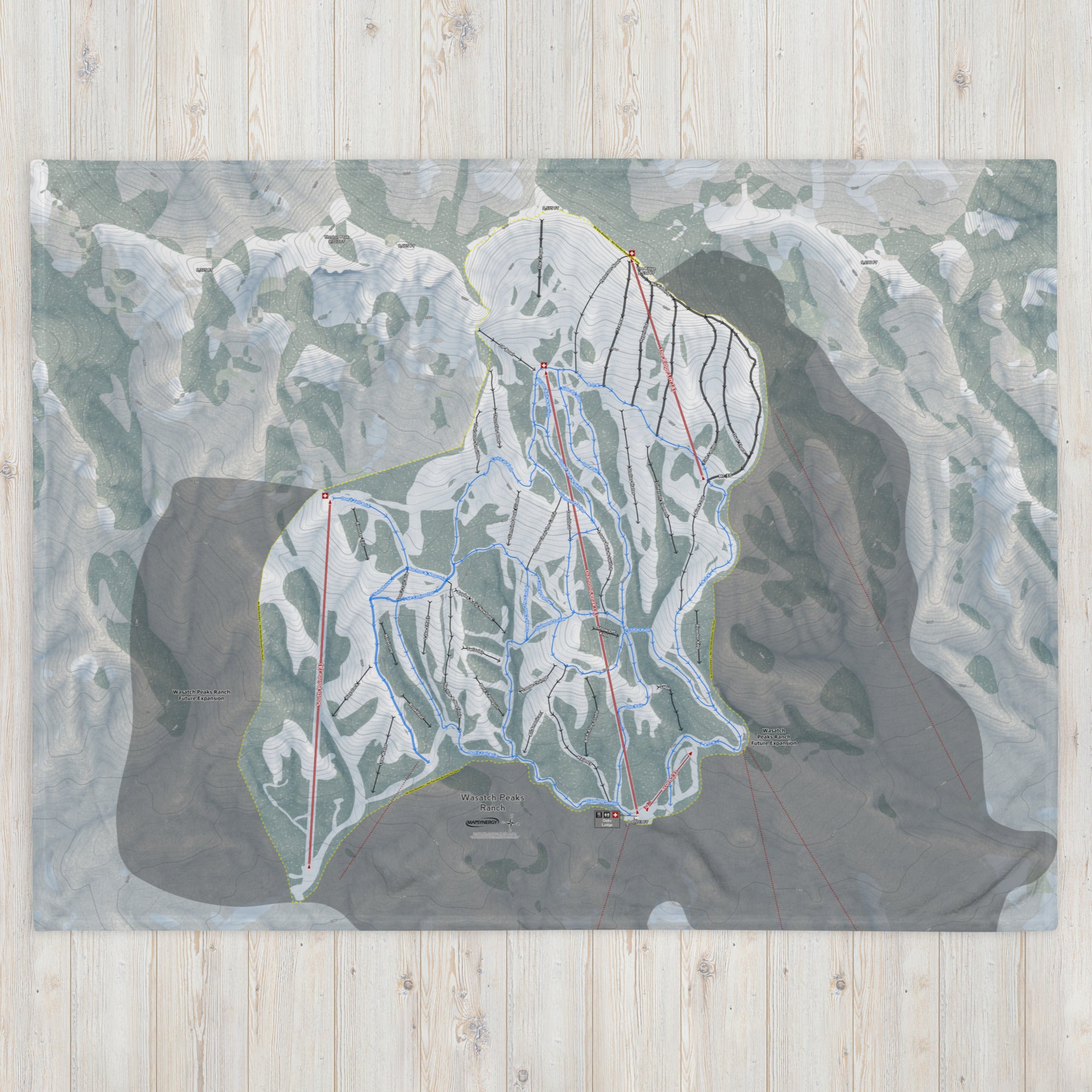 Wasatch Peaks Ranch, Utah Ski Resort Map blanket