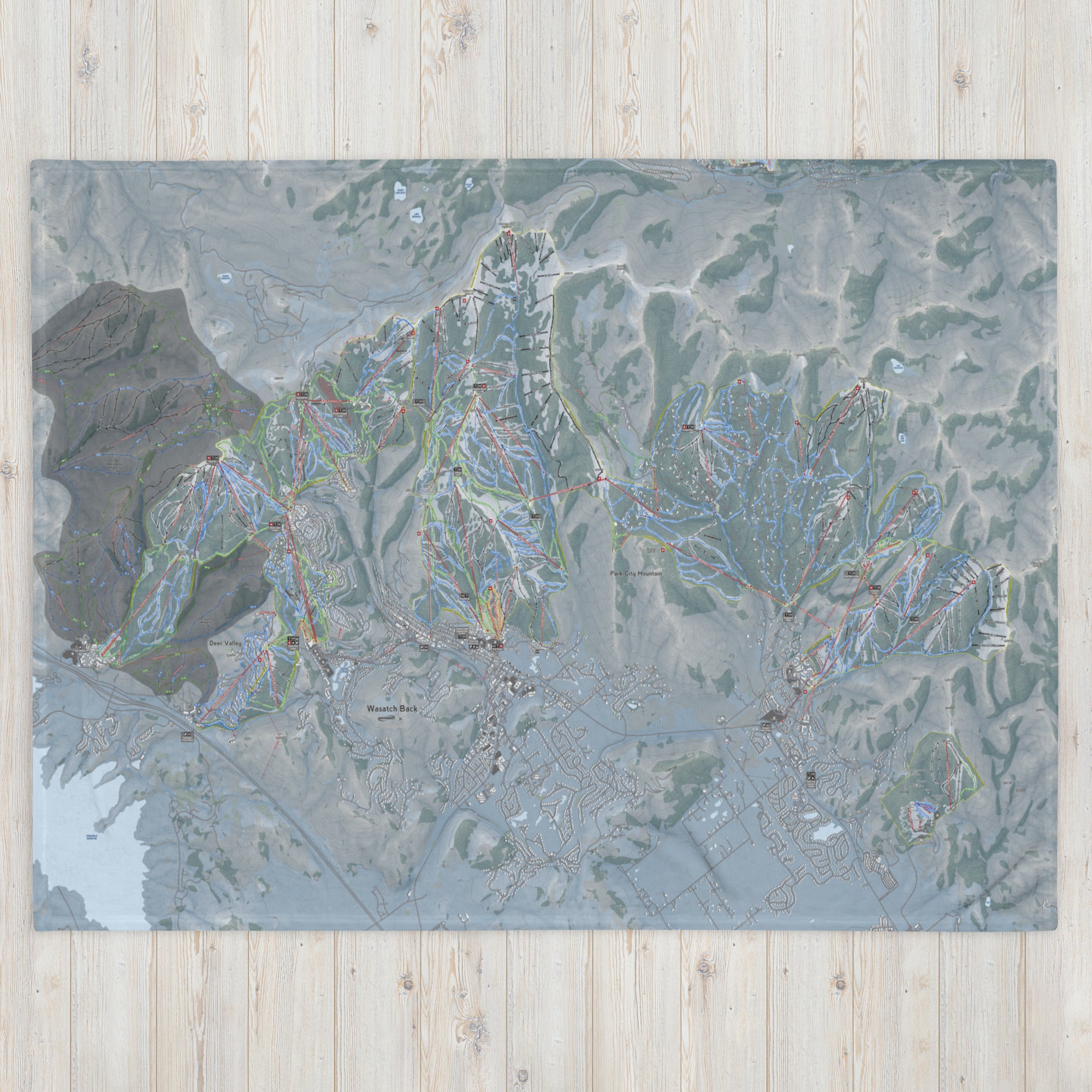 Wasatch Back, Utah Ski Resort Map Blanket