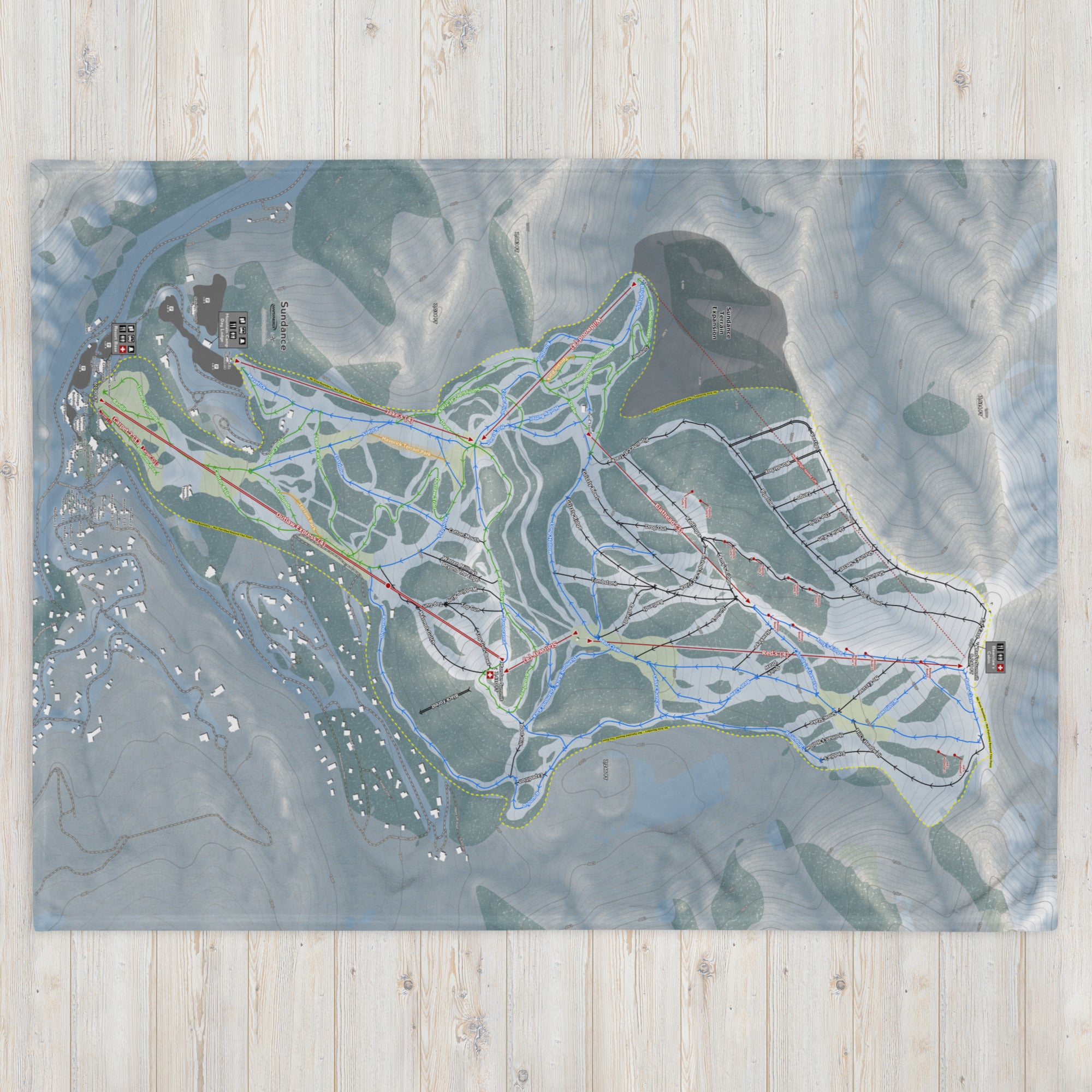 Sundance, Utah Ski Resort Map Blanket