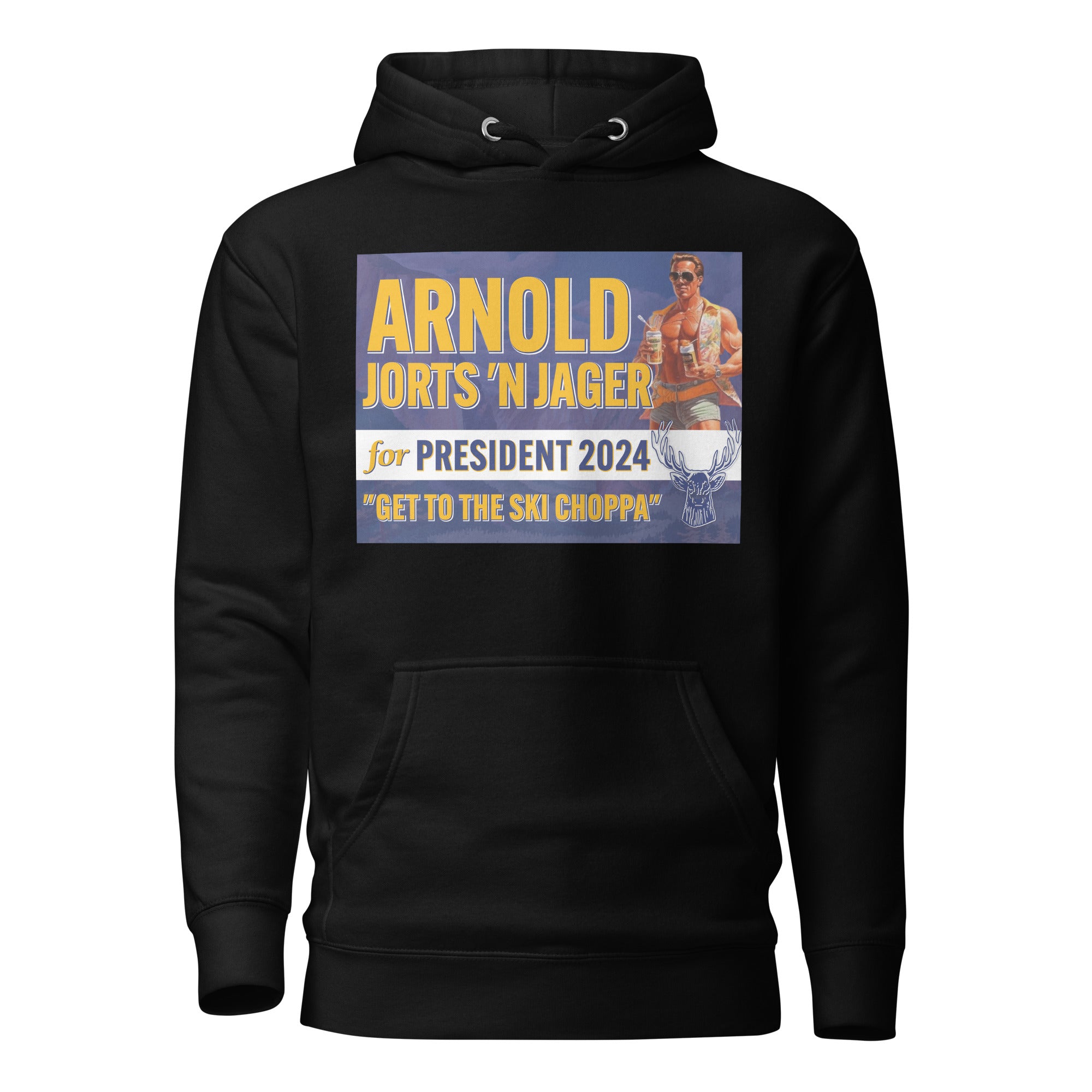 Arnold Jorts n' Jager For President 2024 Unisex Hoodie