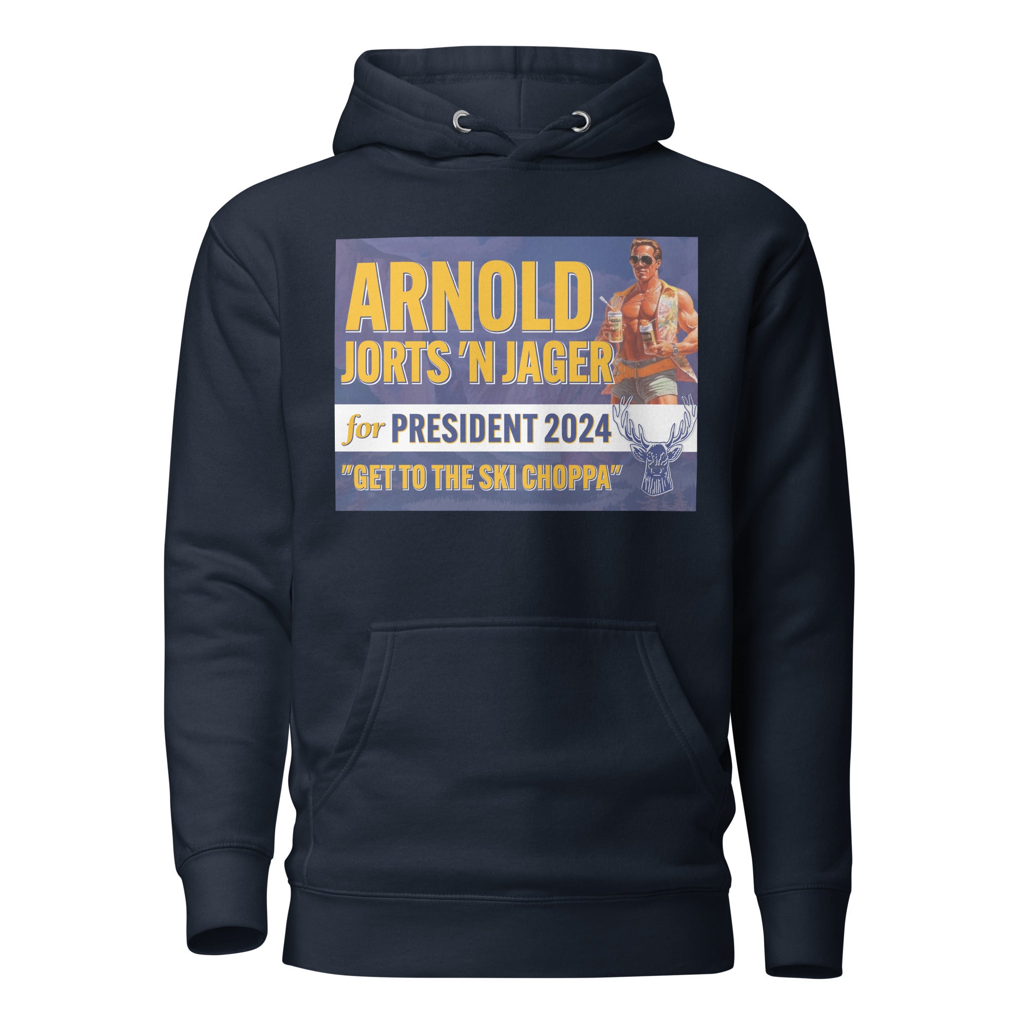 Arnold Jorts n' Jager For President 2024 Unisex Hoodie