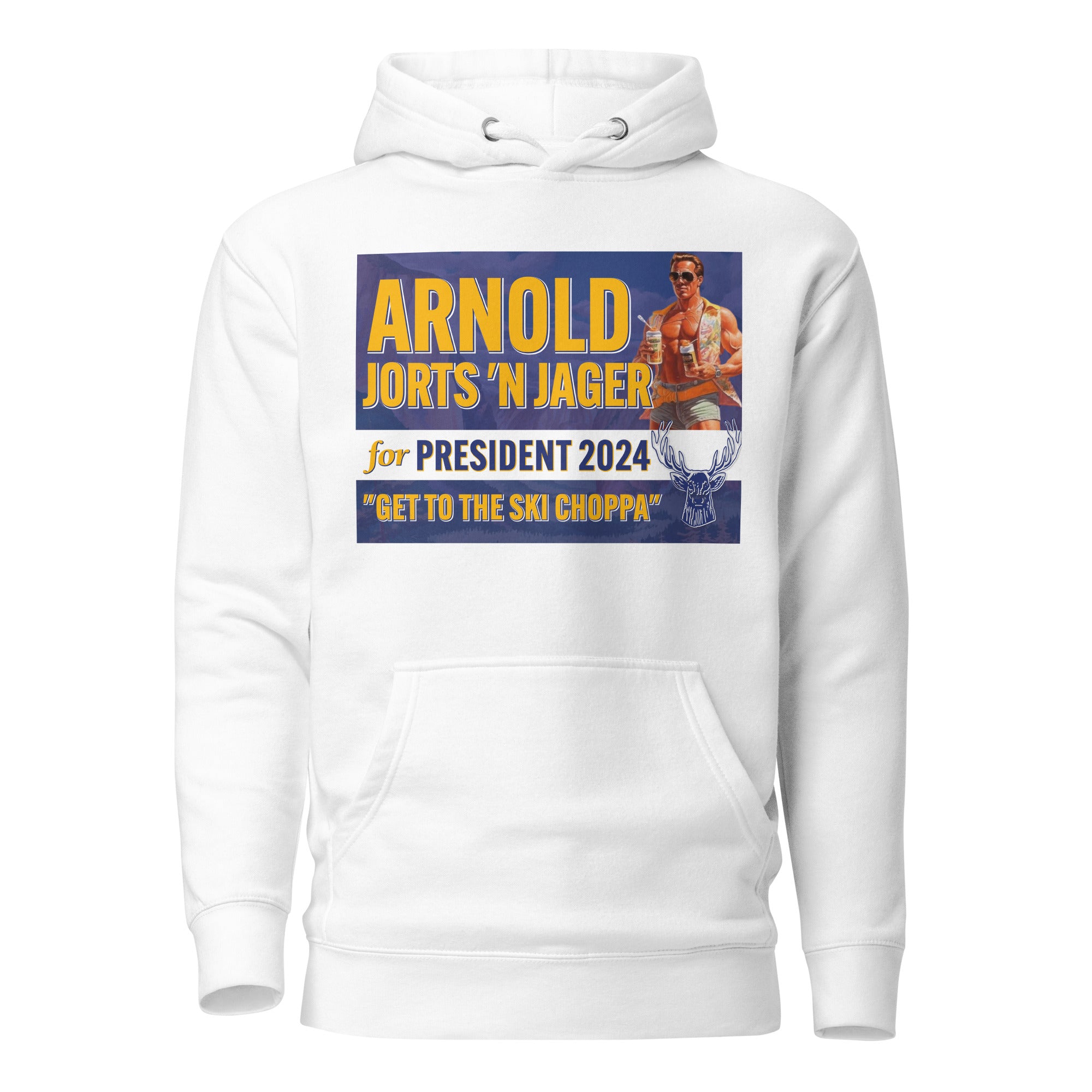 Arnold Jorts n' Jager For President 2024 Unisex Hoodie