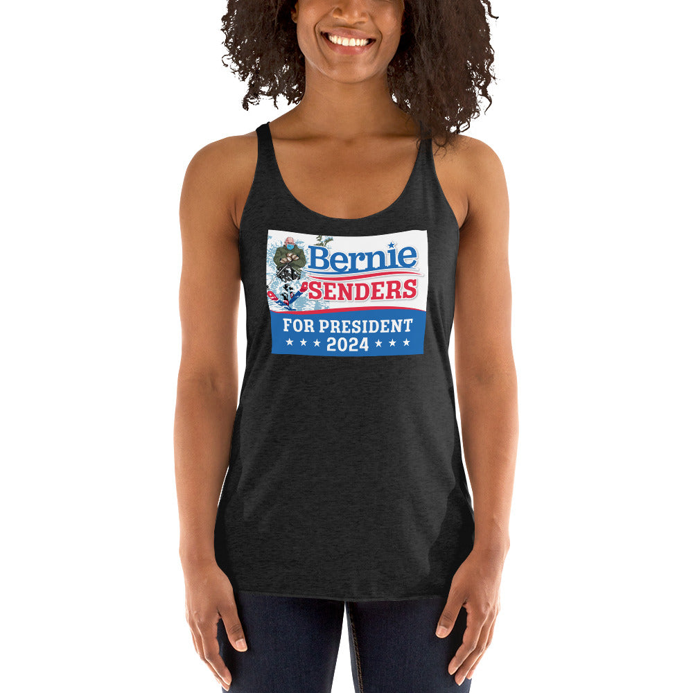 Bernie Senders For President 2024 Women&#39;s Racerback Tank