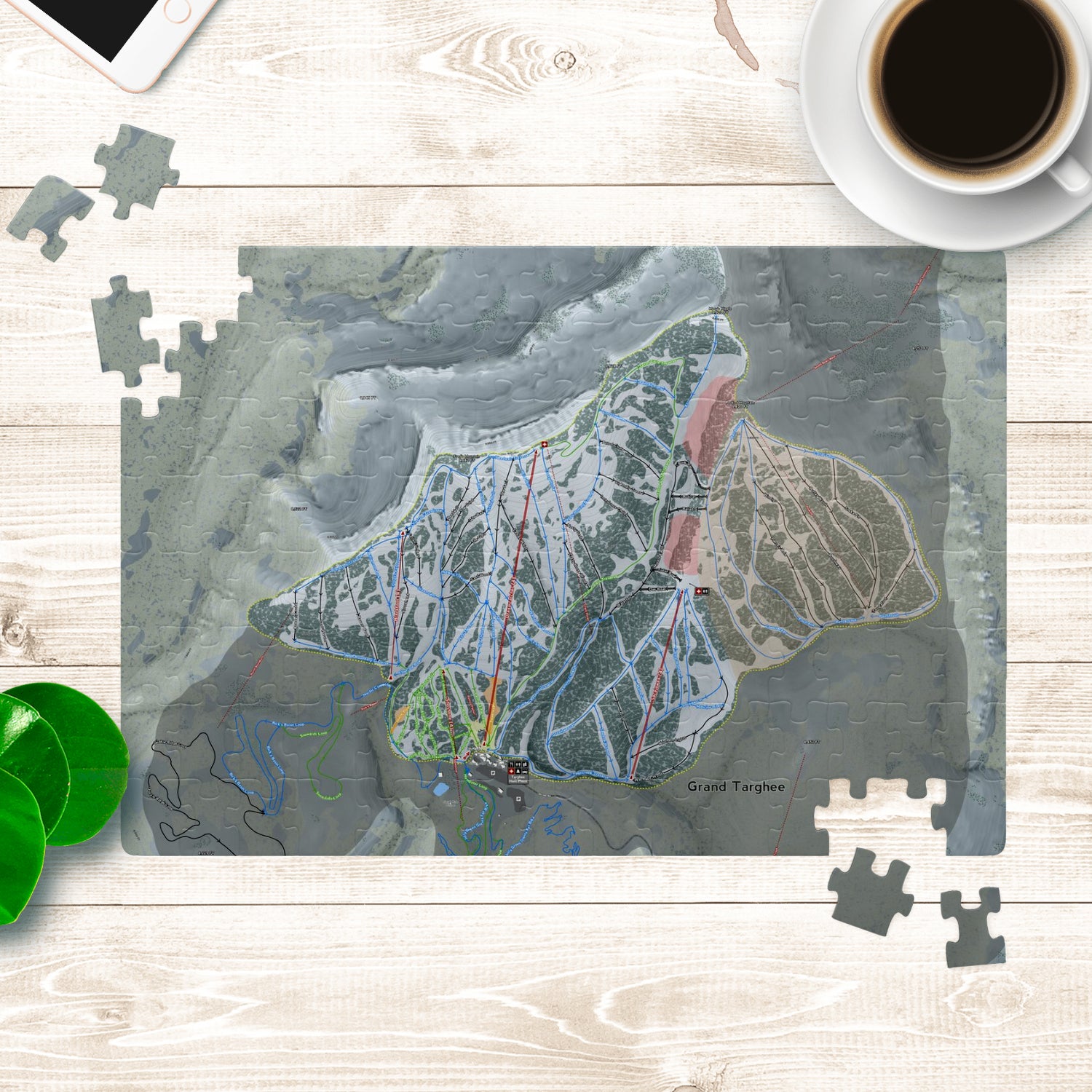 Grand Targhee, Wyoming Ski Trail Map Puzzle - Powderaddicts