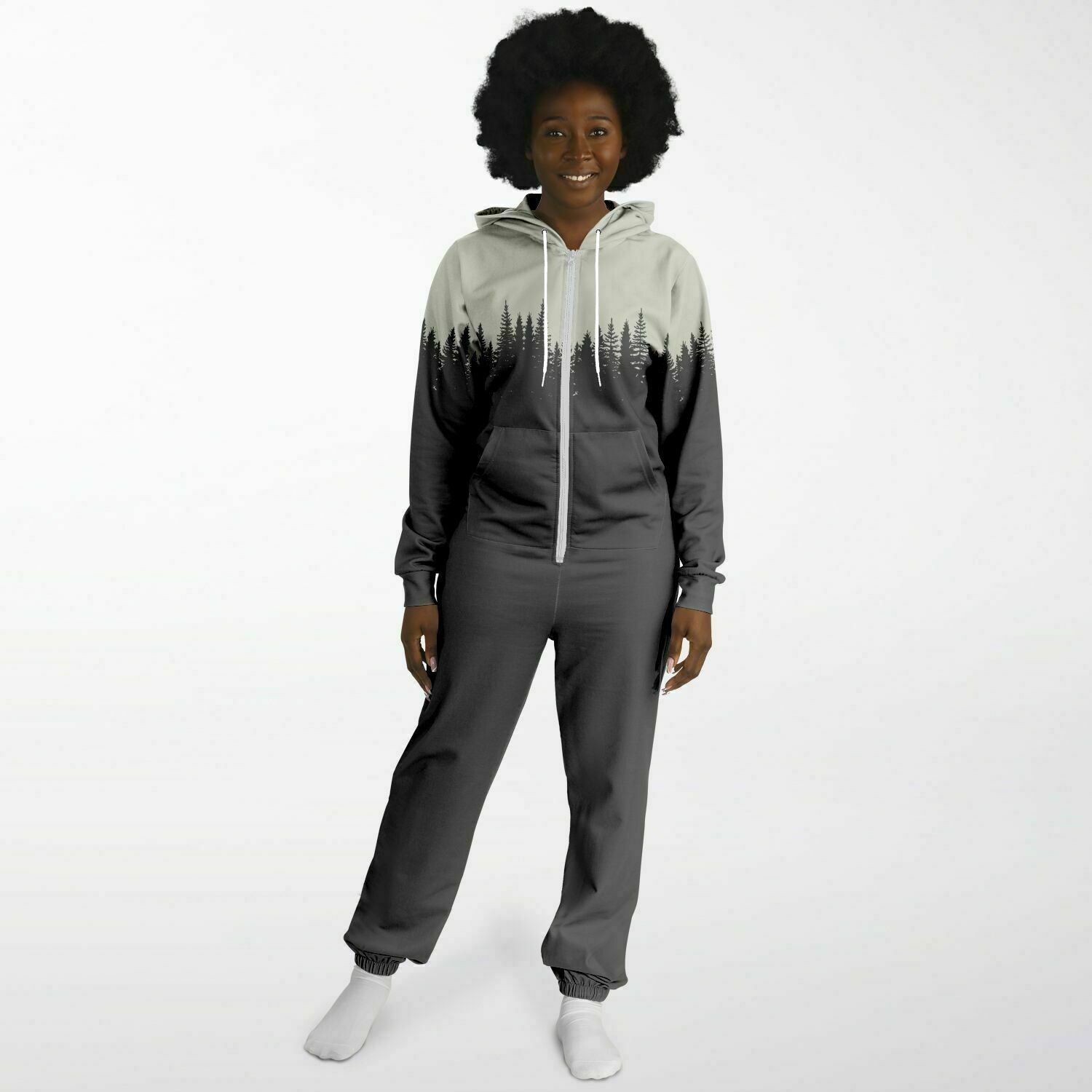 TREE OUTLINE HOODIE ADULT UNISEX JUMPSUIT