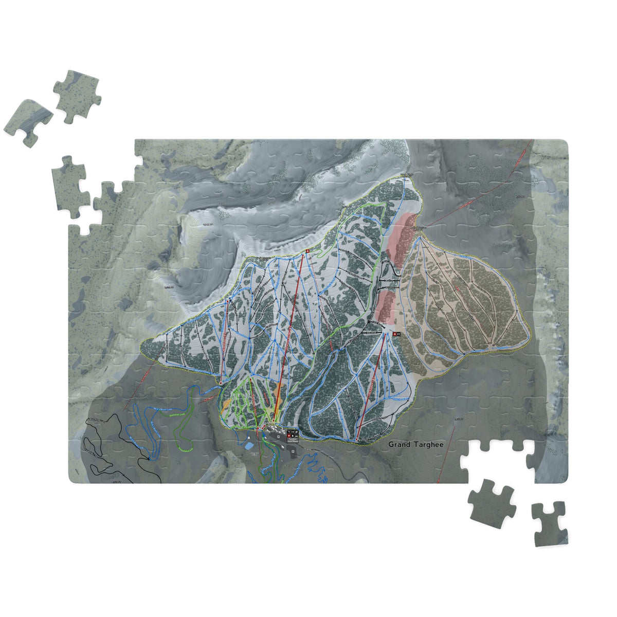 Grand Targhee, Wyoming Ski Trail Map Puzzle - Powderaddicts