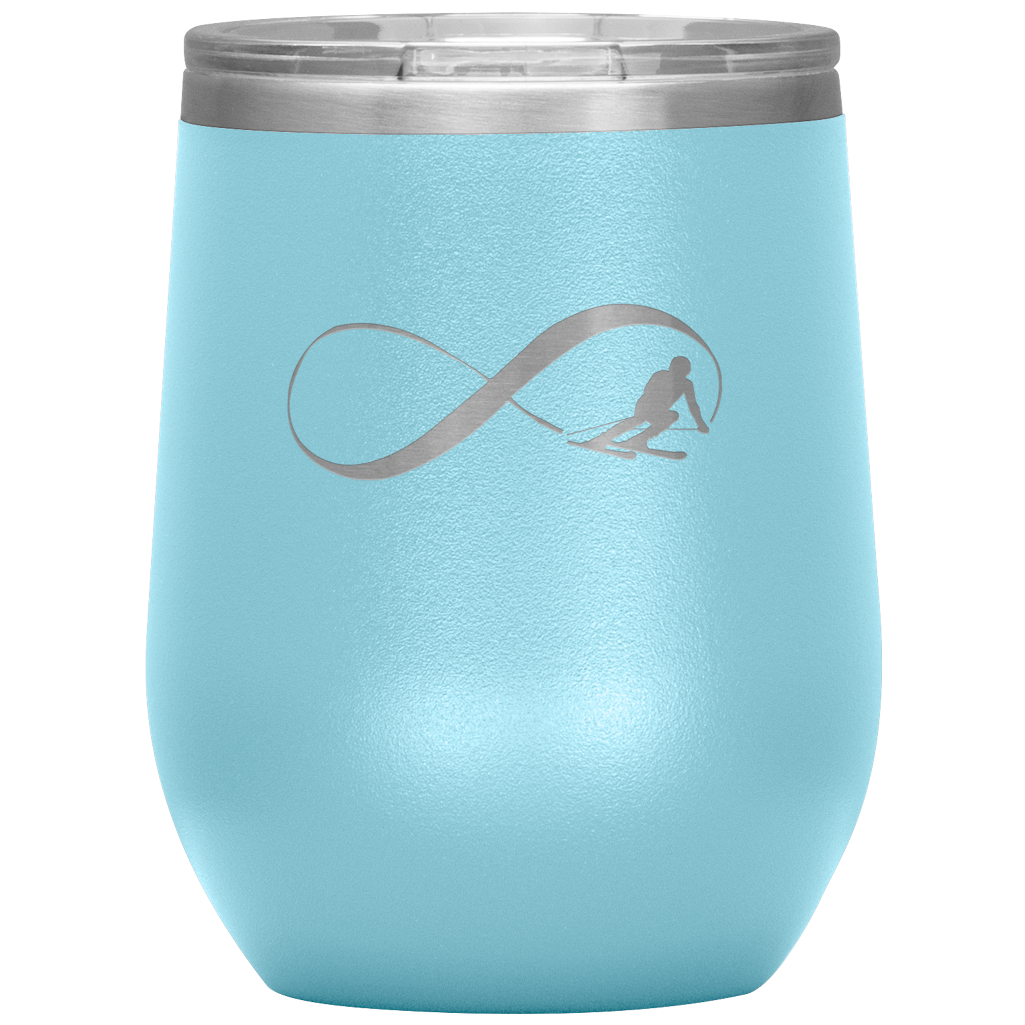 Infinity Skiing Wine 12oz Tumbler - Powderaddicts