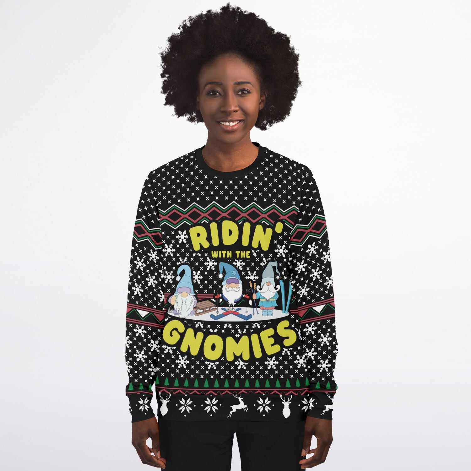 Ridin' With the Gnomies Ugly Christmas Sweater