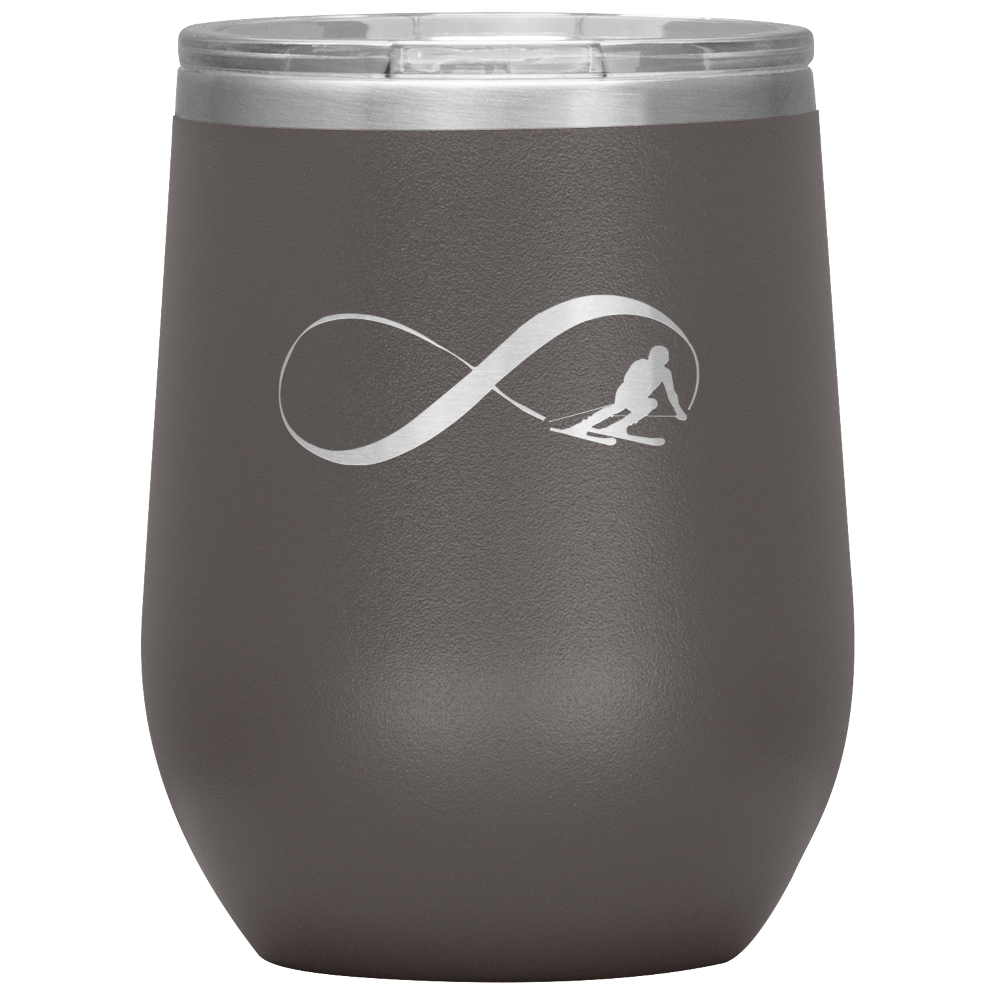 Infinity Skiing Wine 12oz Tumbler - Powderaddicts