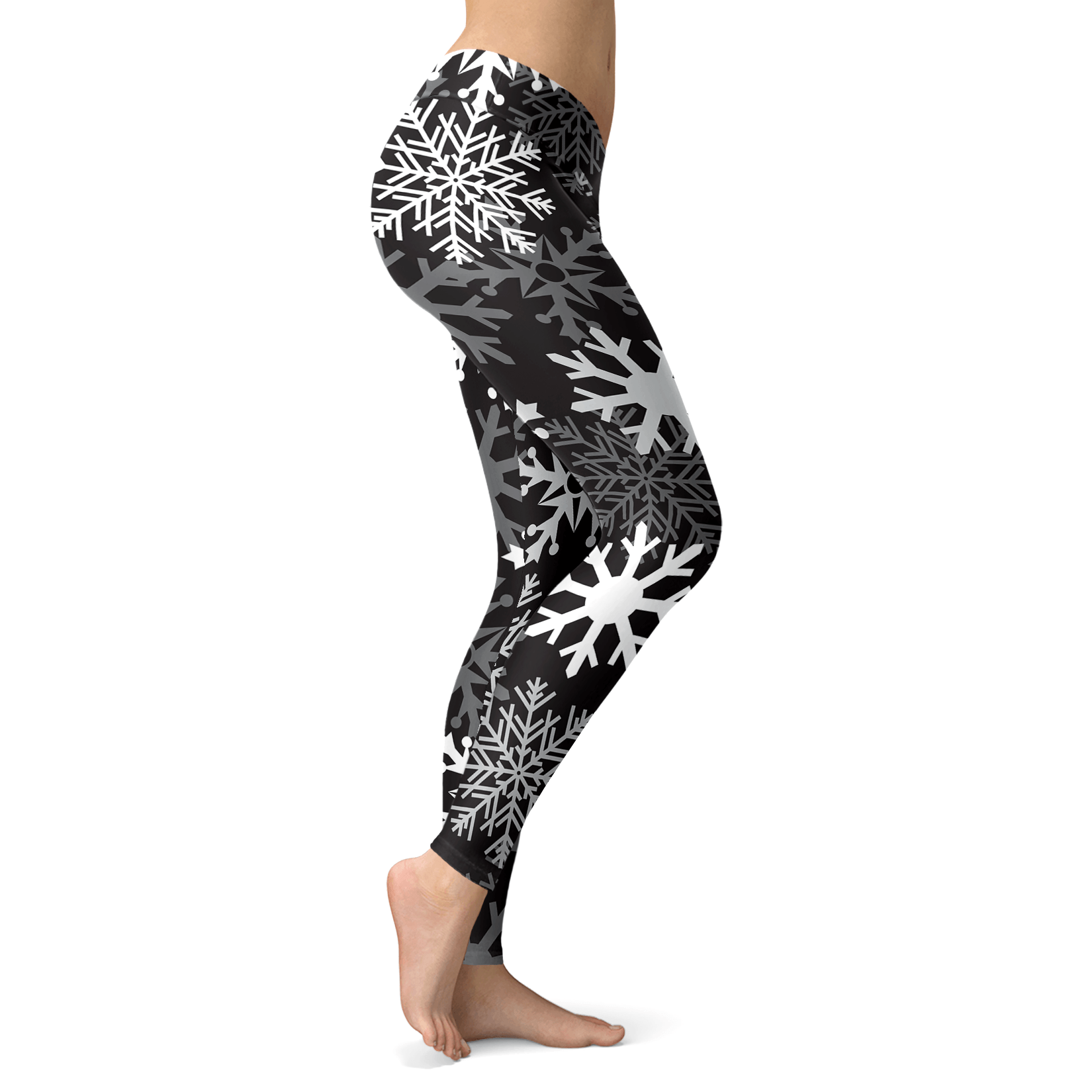 Black and White Snow Leggings - Powderaddicts