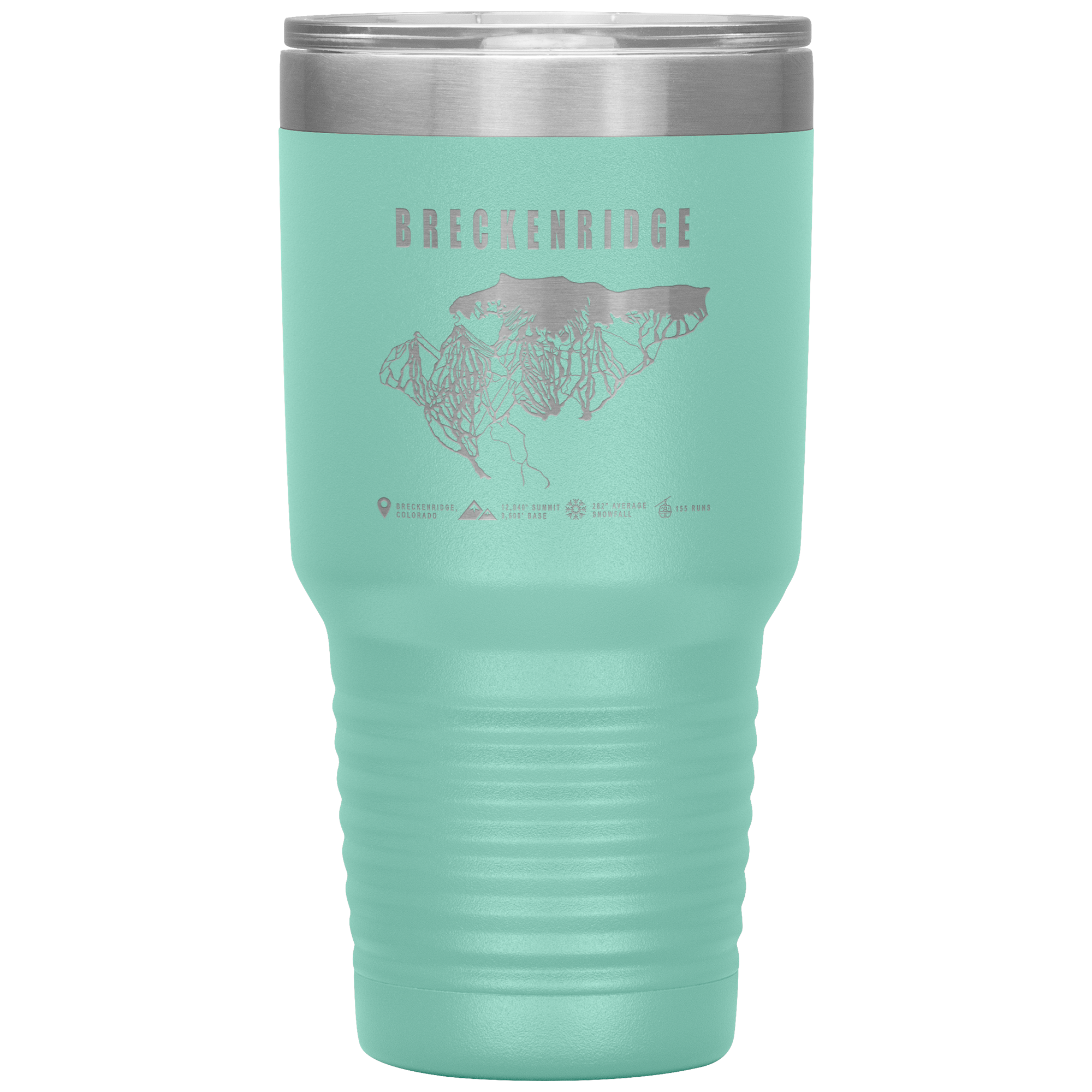 Breckenridge Colorado Ski Trail Map 30oz Tumbler - Powderaddicts