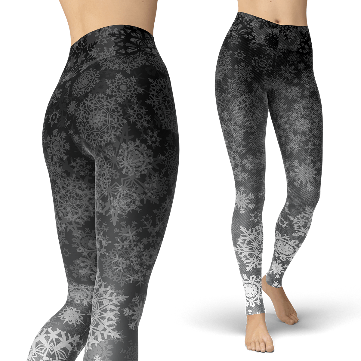 Grey Gradient Snow Leggings - Powderaddicts