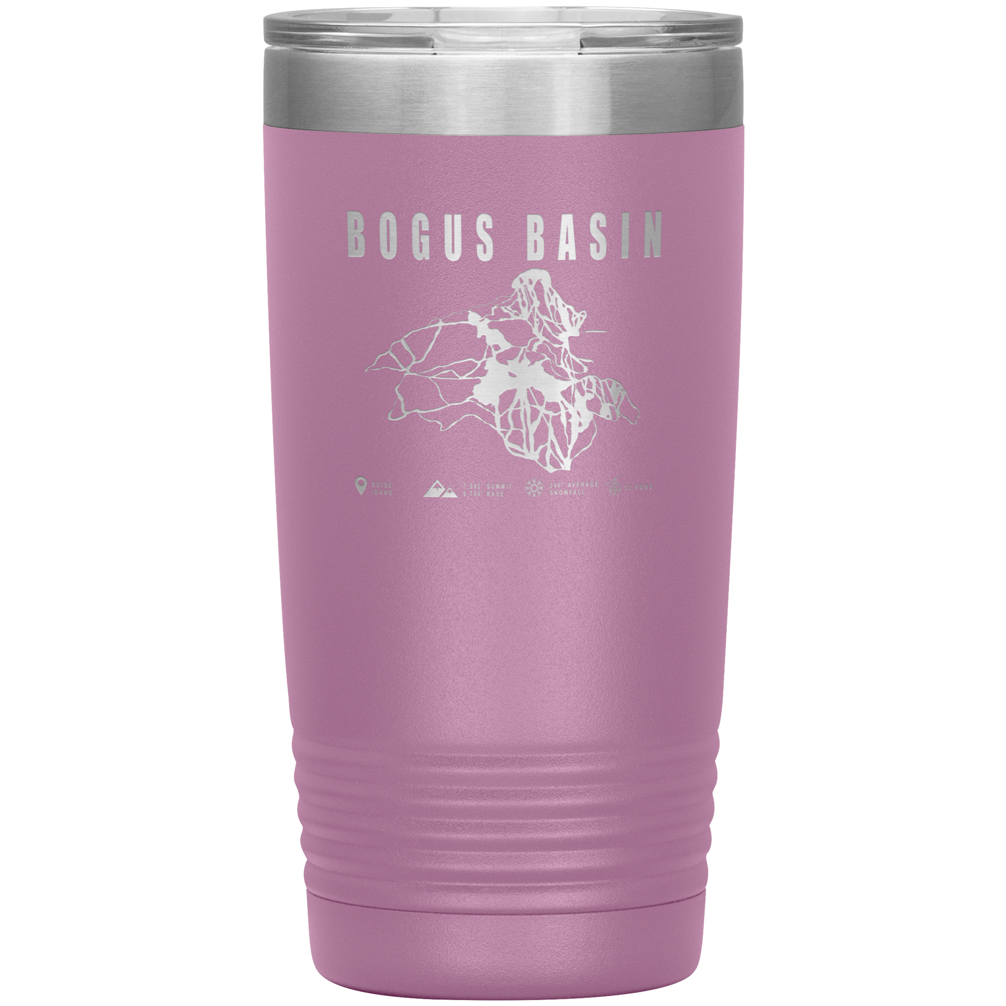 Bogus Basin Idaho Ski Trail Map 20oz Tumbler - Powderaddicts