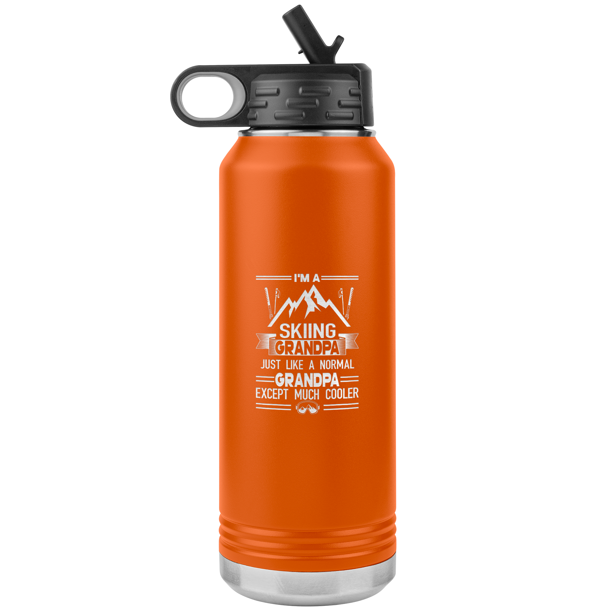 I'm A Skiing Grandpa 32oz Water Bottle Tumbler - Powderaddicts