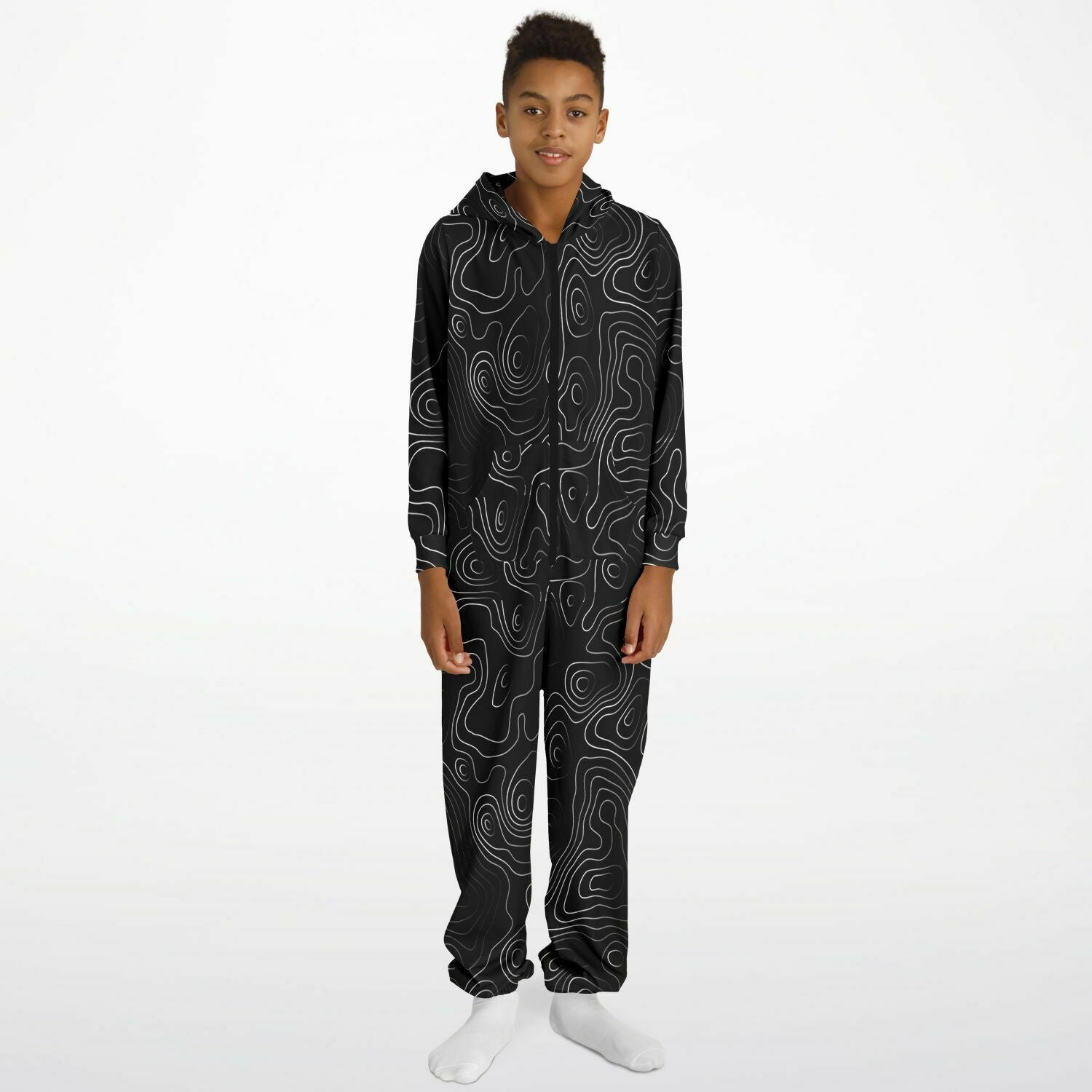 Black Topo Kids Unisex Jumpsuit