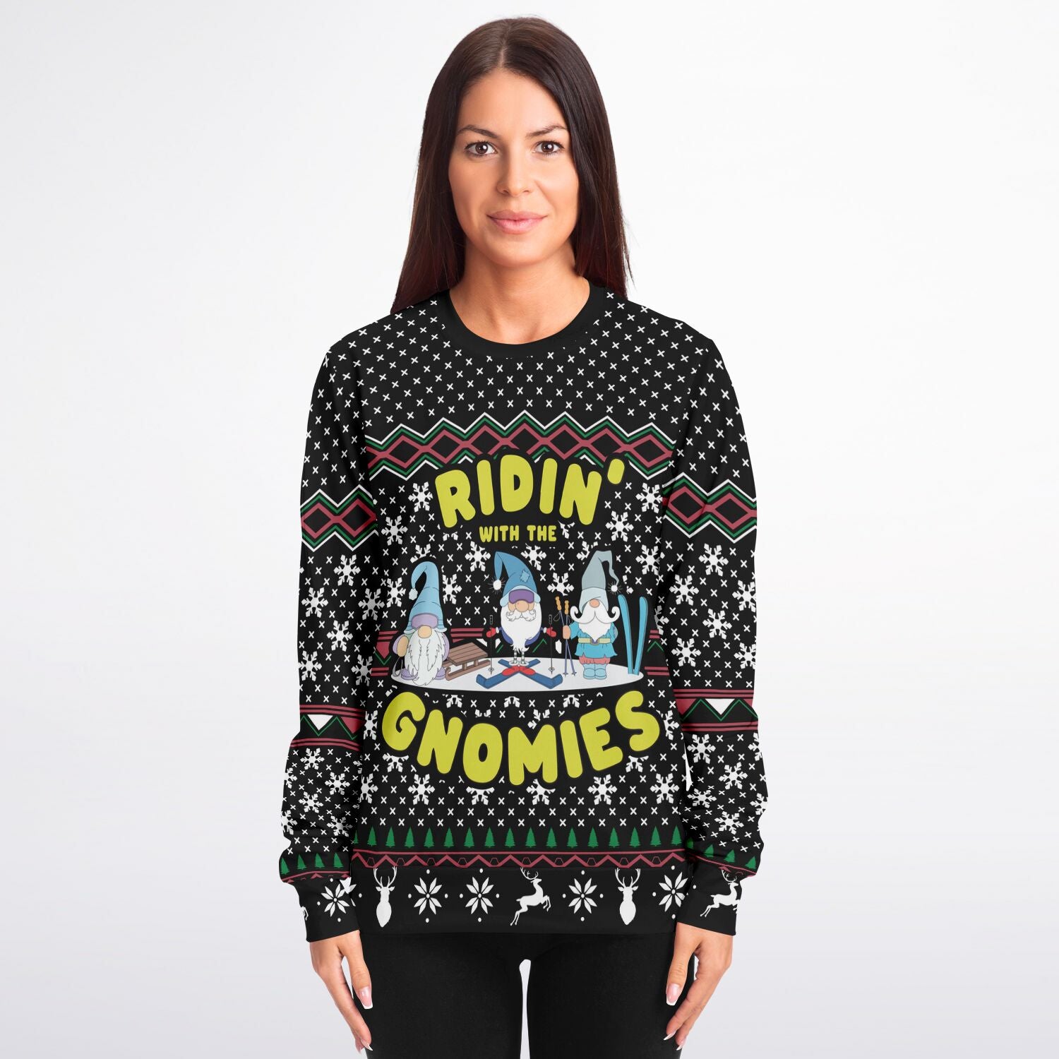 Ridin' With the Gnomies Ugly Christmas Sweater