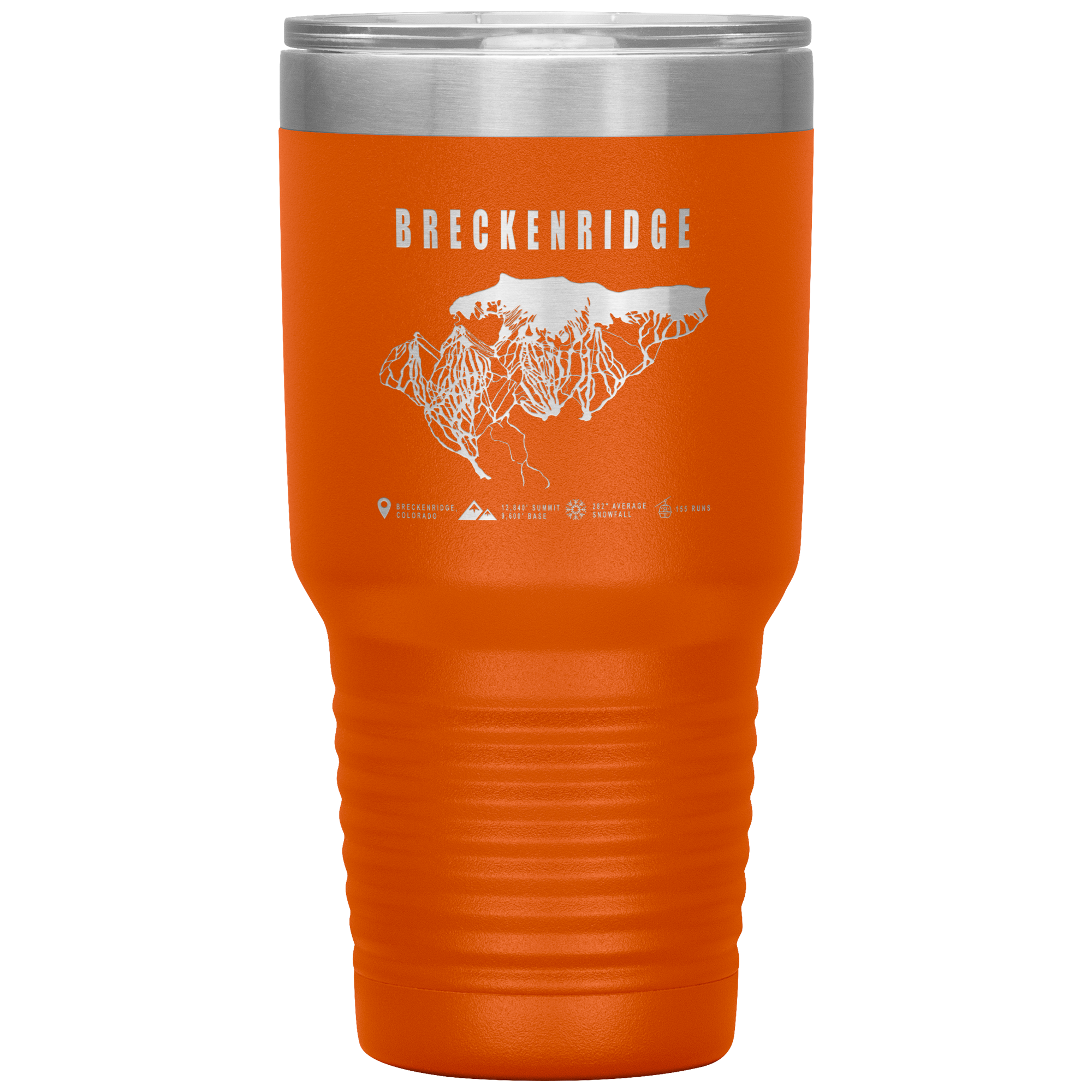 Breckenridge Colorado Ski Trail Map 30oz Tumbler - Powderaddicts