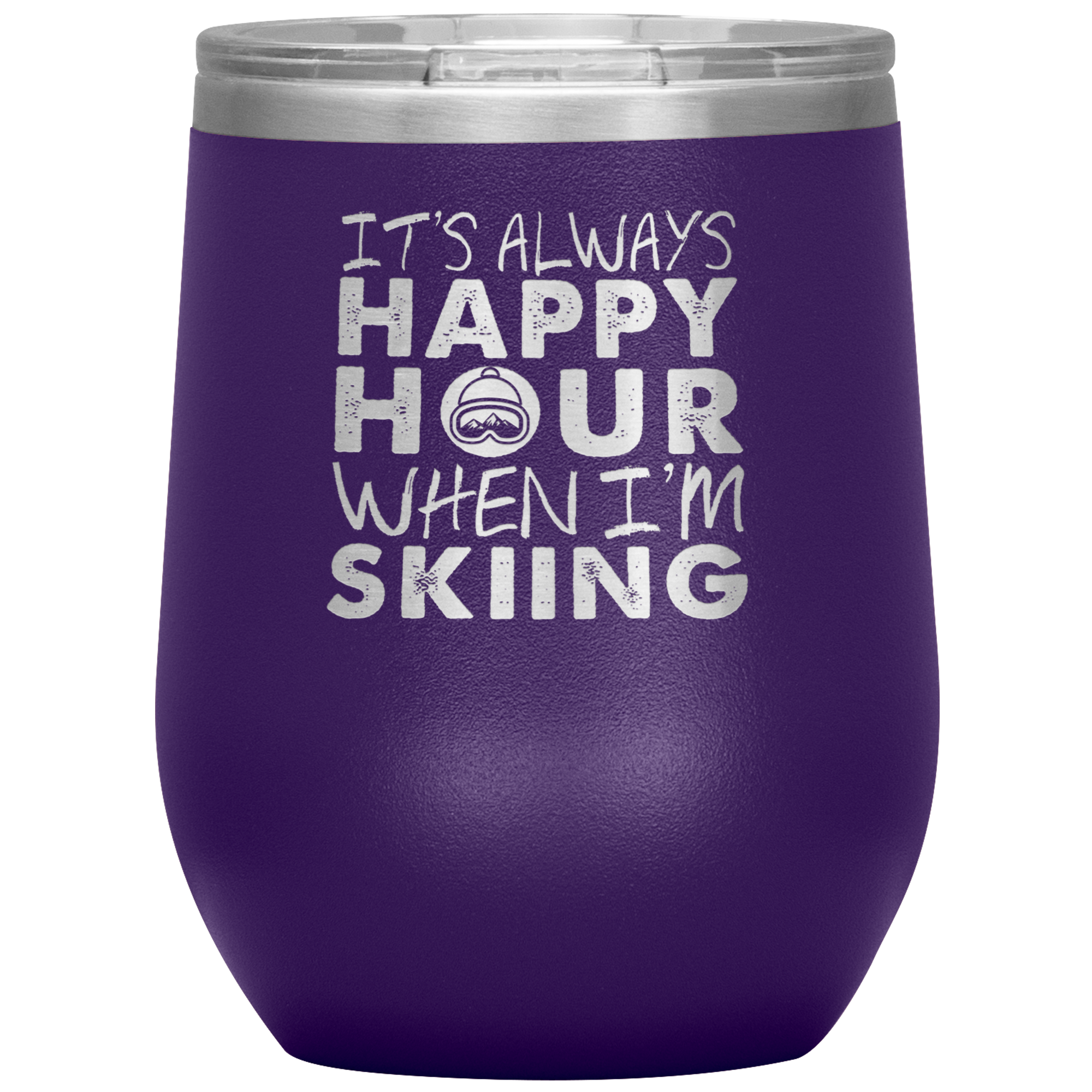 It's Always Happy Hour When I'm Skiing 32oz Water Bottle Tumbler