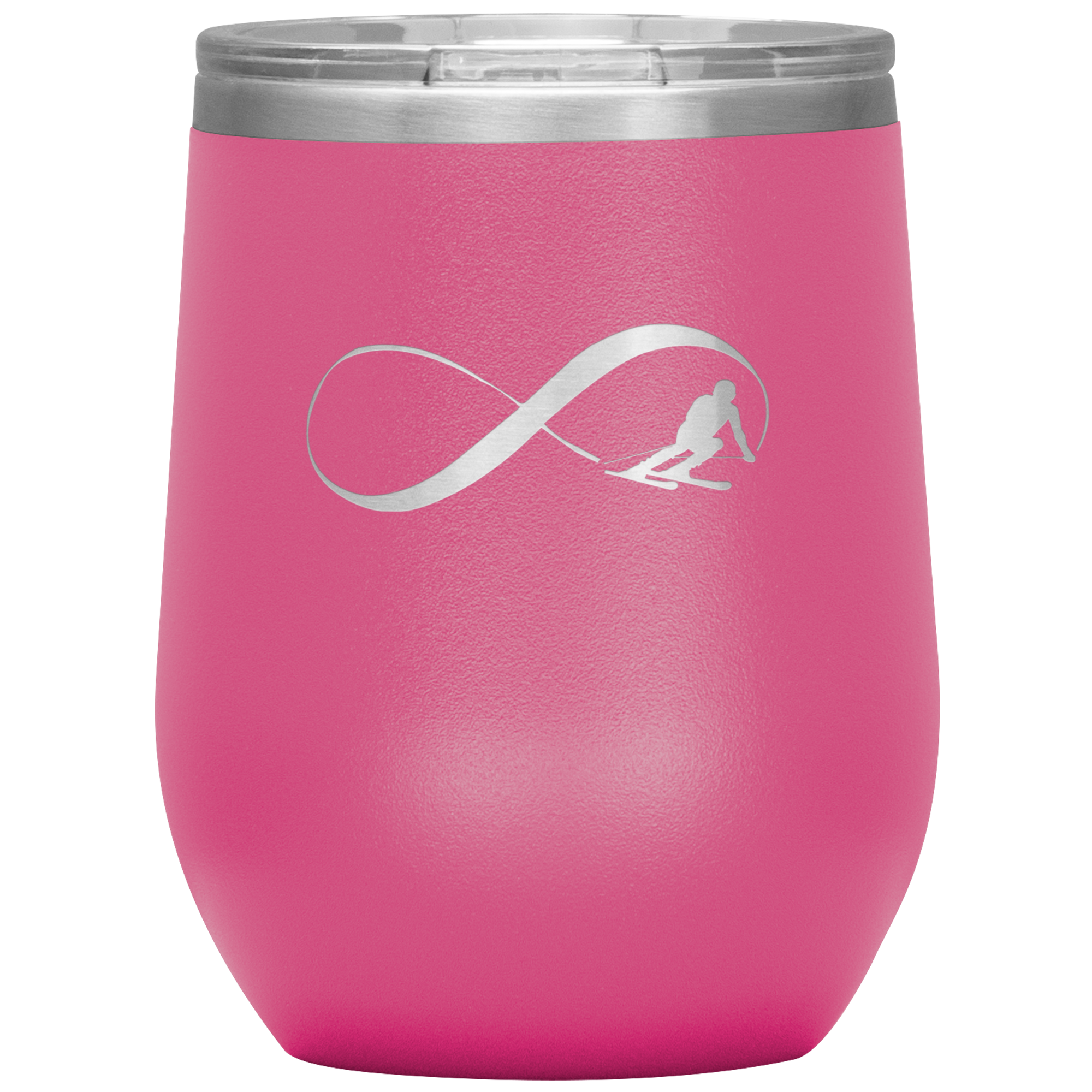 Infinity Skiing Wine 12oz Tumbler - Powderaddicts