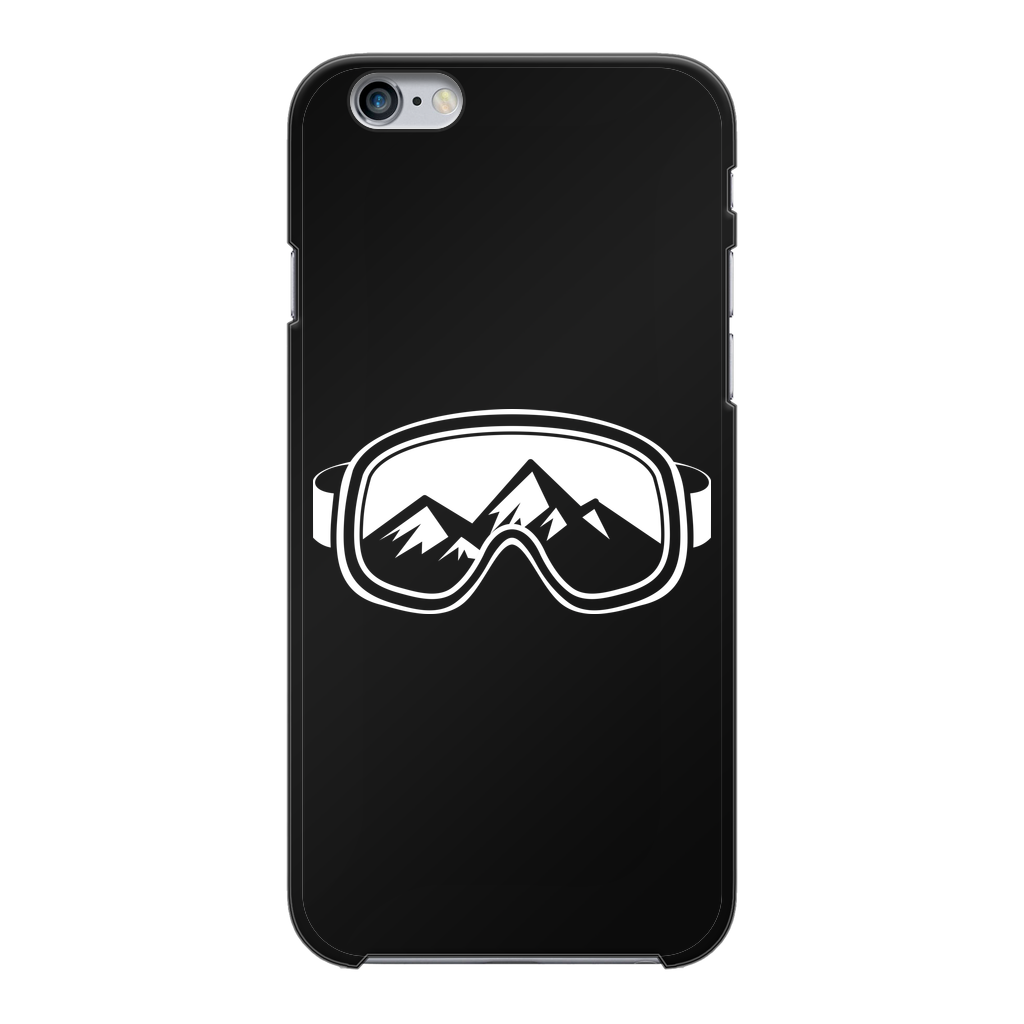 Ski Goggles Back Printed Black Hard Phone Case - Powderaddicts