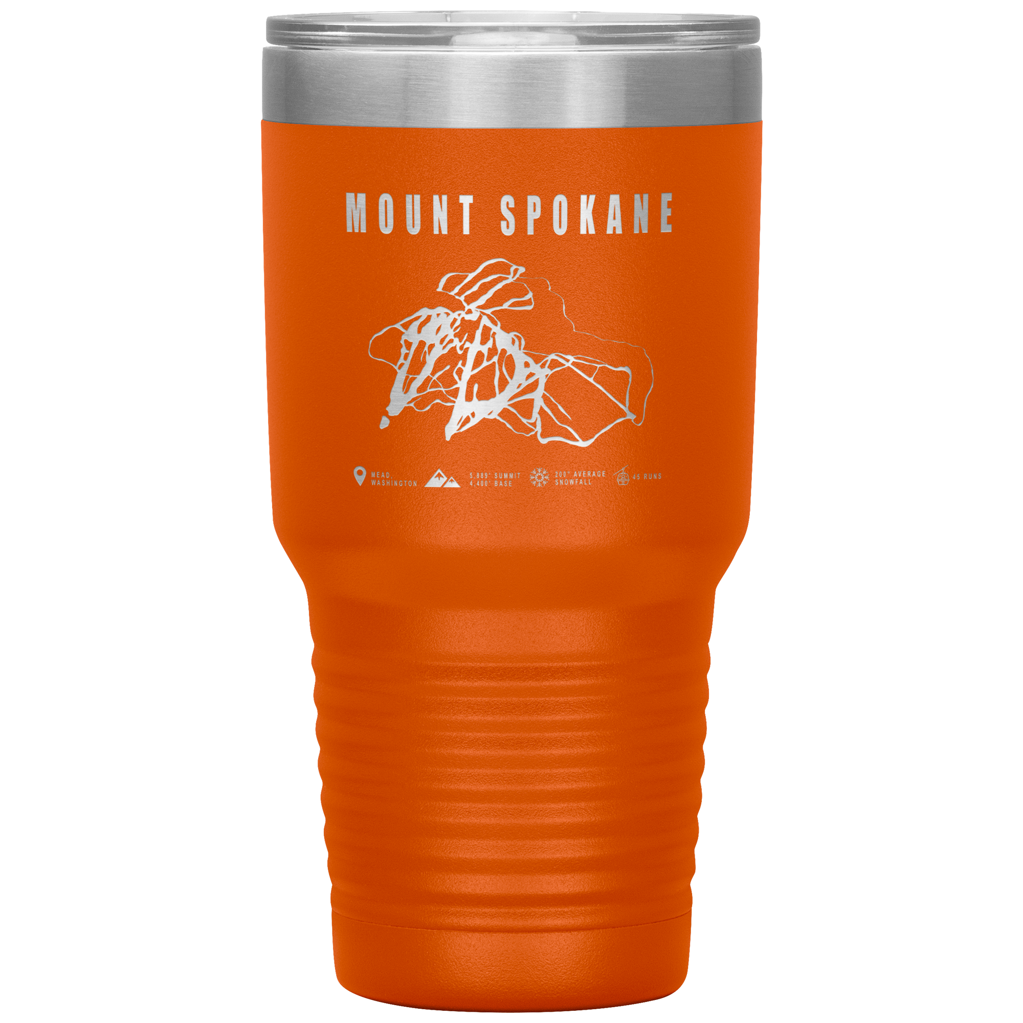 Stevens Pass, Washington Ski Trail Map 30oz Tumbler - Powderaddicts