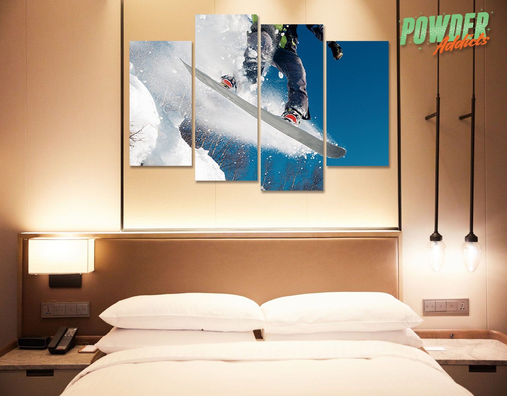 Snowboarder's Jump 4 Piece Canvas - Powderaddicts