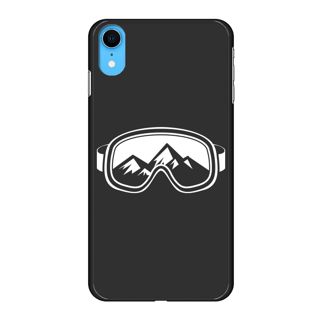 Ski Goggles Back Printed Black Hard Phone Case - Powderaddicts