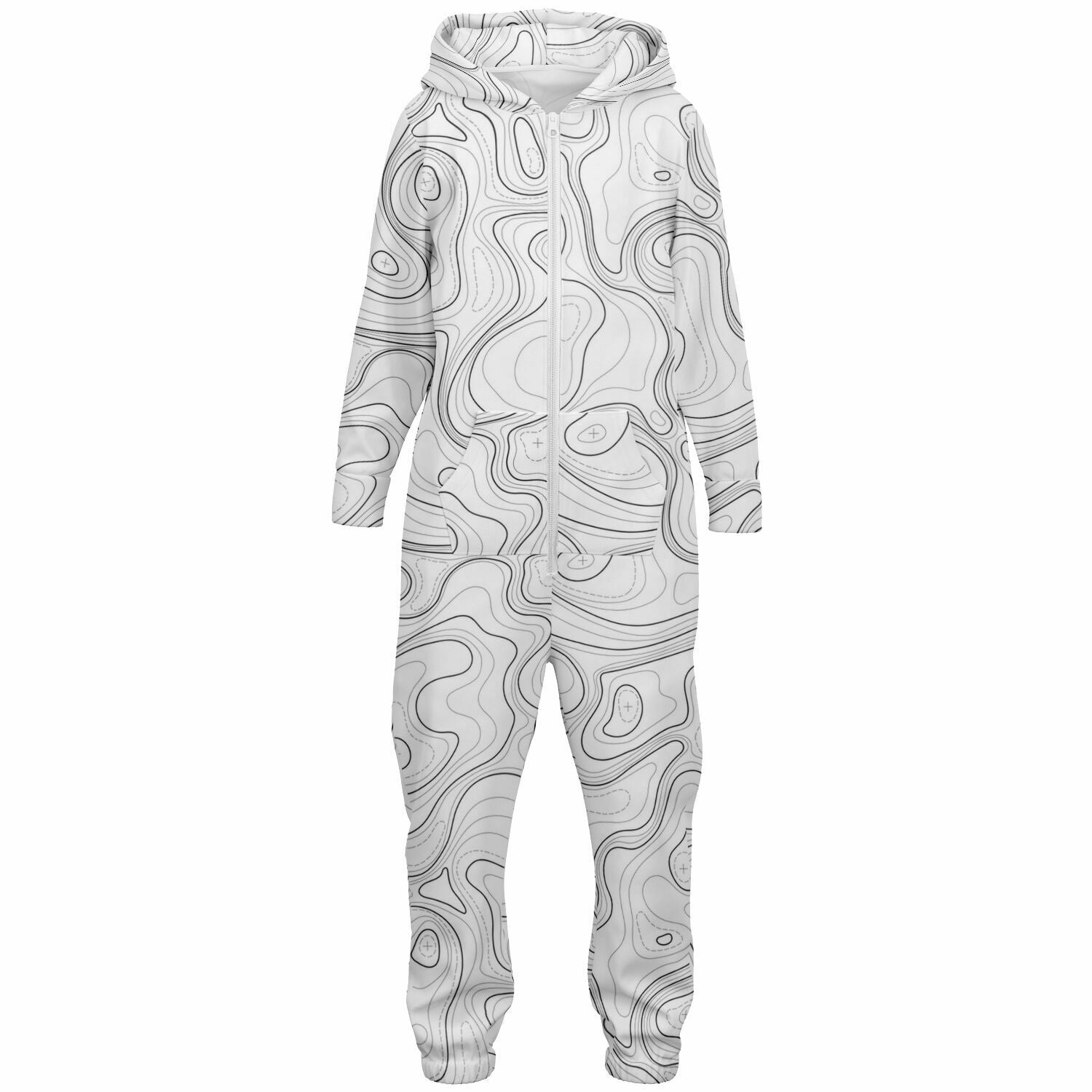 White Topo Kids Unisex Jumpsuit